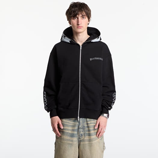 Džemperis PLEASURES Balaclava Zip Hoodie Black