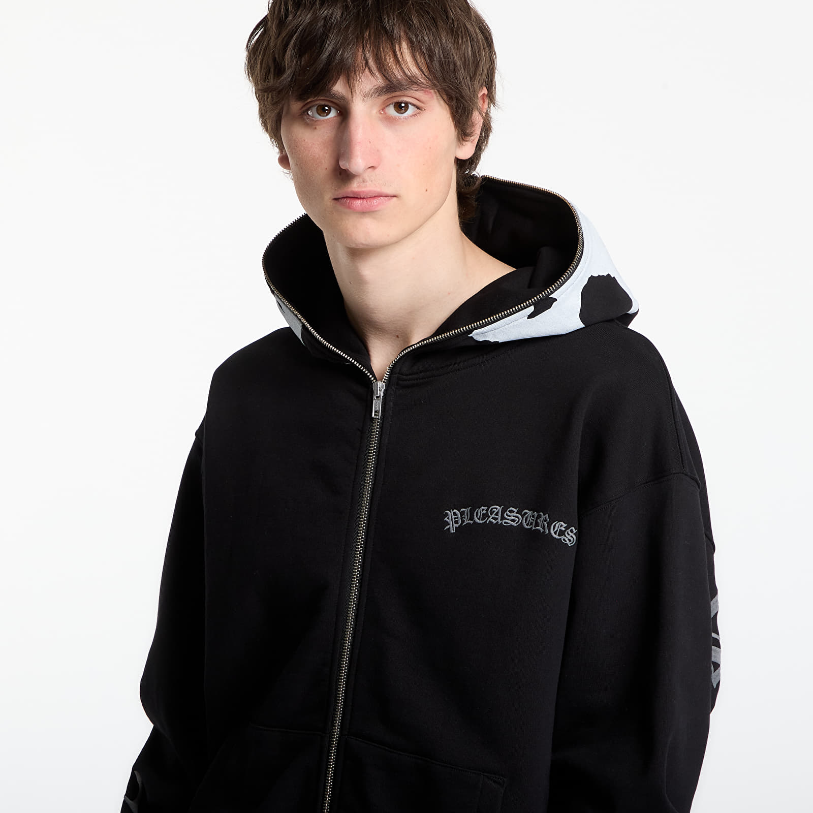 Hoodies en truien PLEASURES Balaclava Zip Hoodie Black