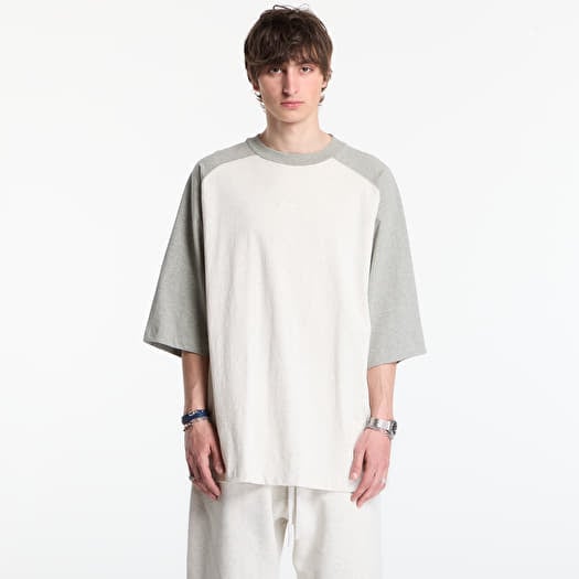 Tričko Fear of God Essentials Signature Baseball Tee Oatmeal Heather/ Concrete Heather