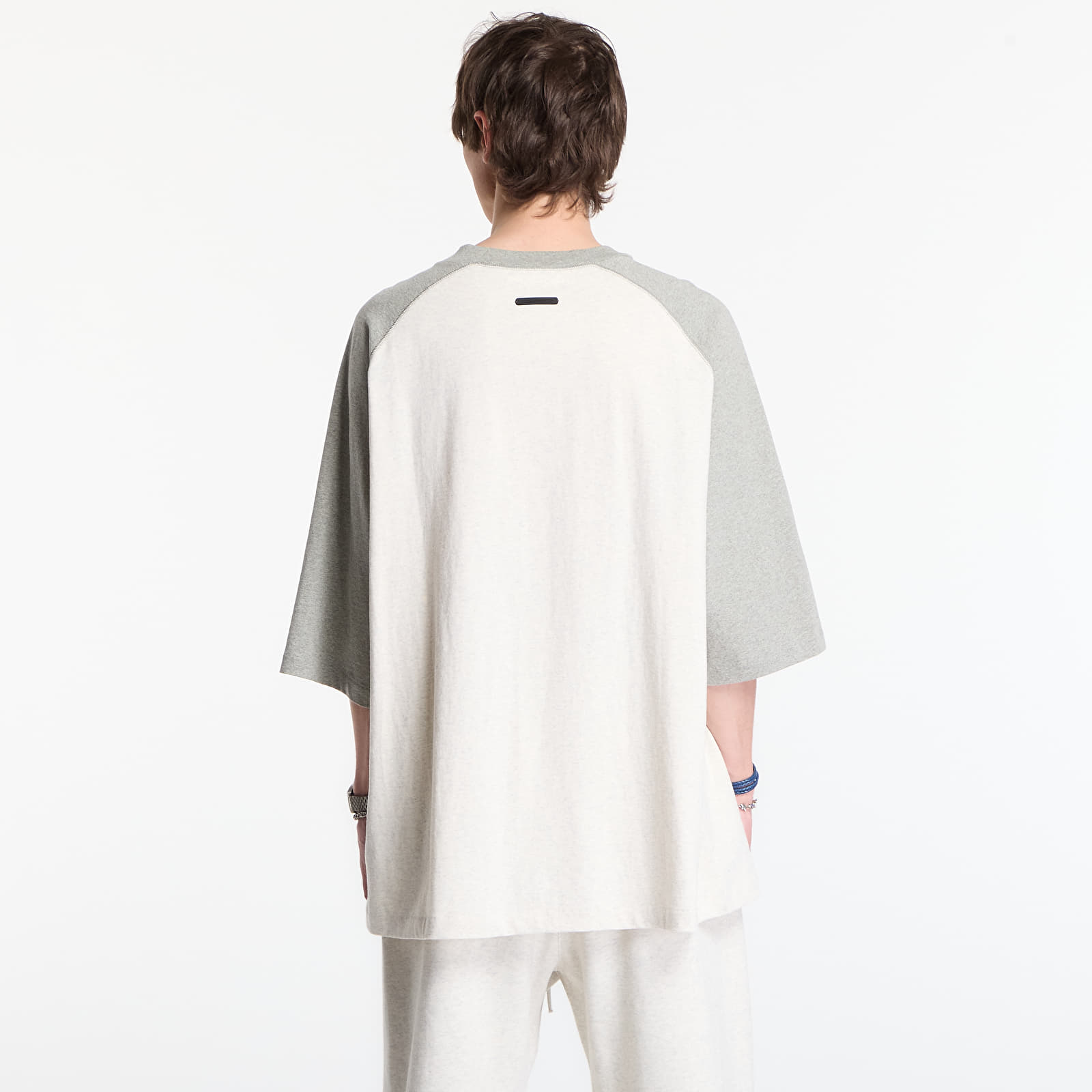 T-shirts Fear of God Essentials Signature Baseball Tee Oatmeal Heather/ Concrete Heather
