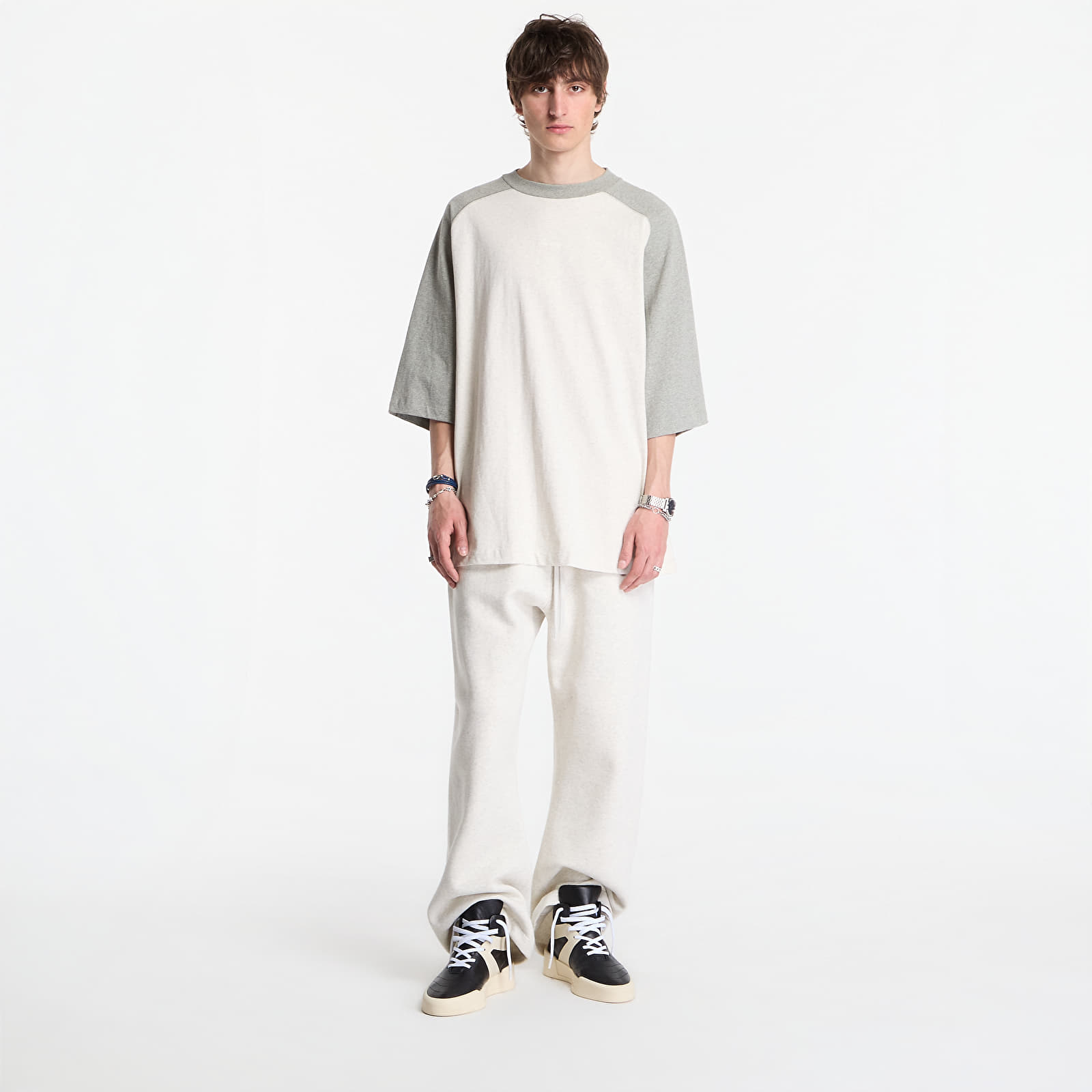 Tepláky Fear of God Essentials Signature Classic Fit Flare Sweatpants Oatmeal Heather/ Light Heather