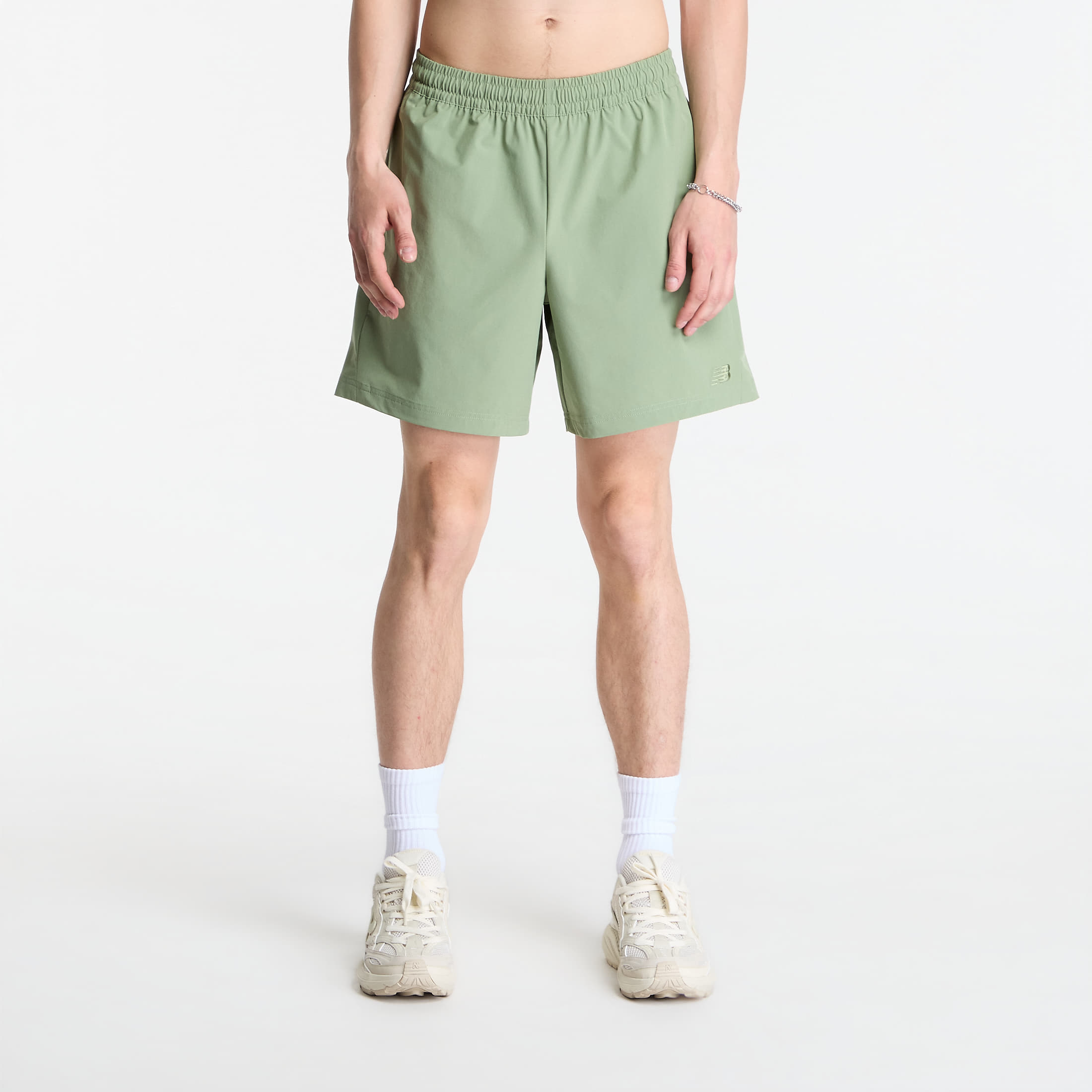 Levně Šortky New Balance Athletics Stretch Woven Shorts Green L