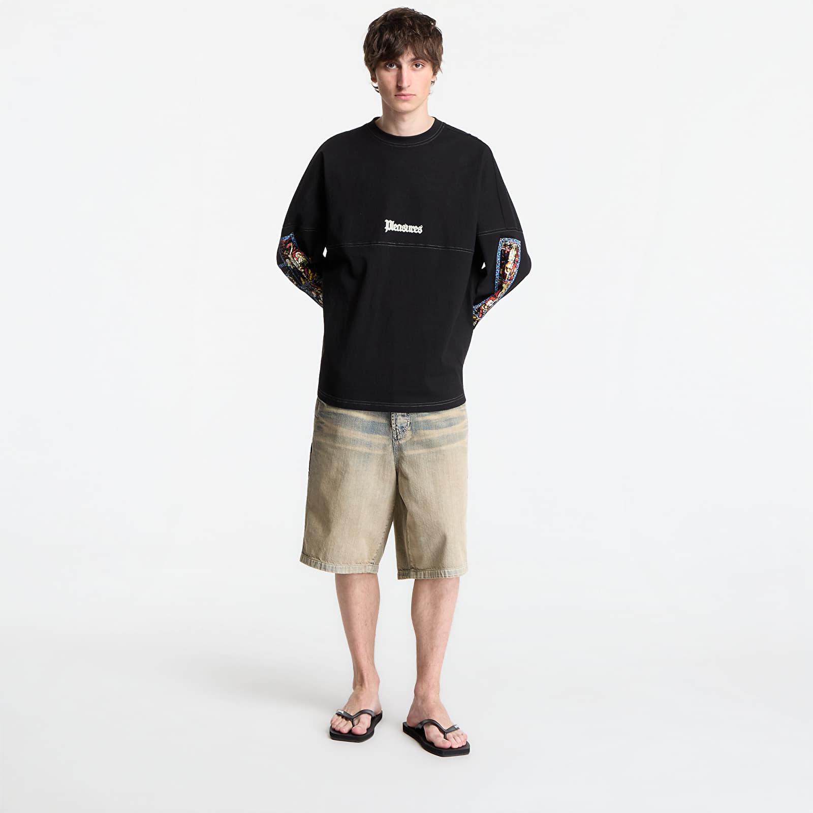 T-shirts PLEASURES Blasphemy Long Sleeve Black