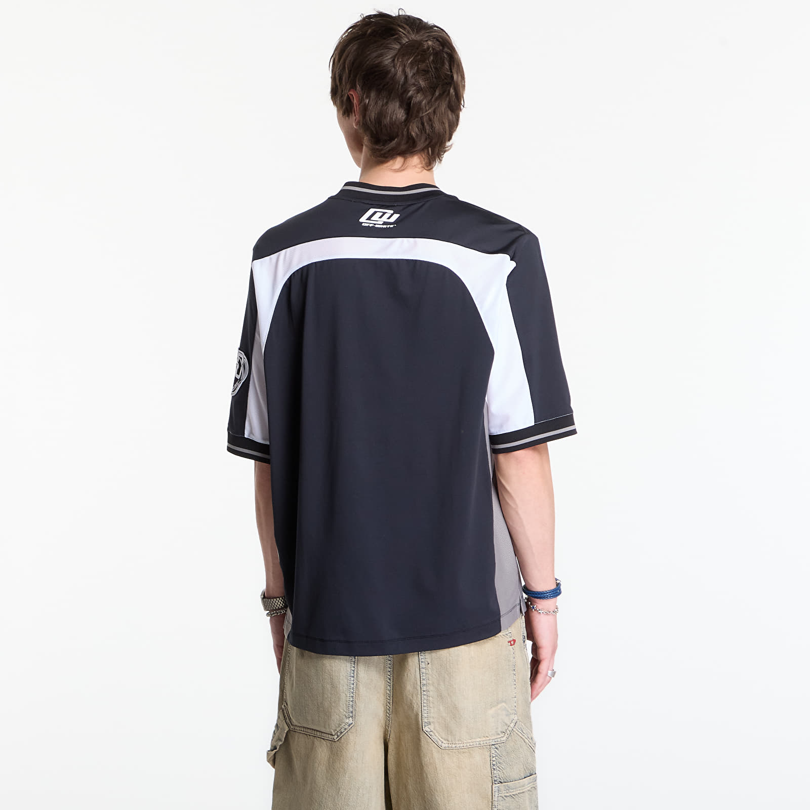 Trøyer Off-White Soccer V-Neck S/S T-Shirt 1 Black