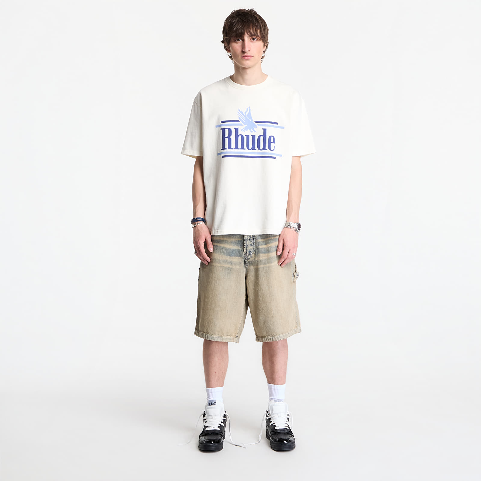 Trička Rhude Rossa Tee Vintage White/ Blue