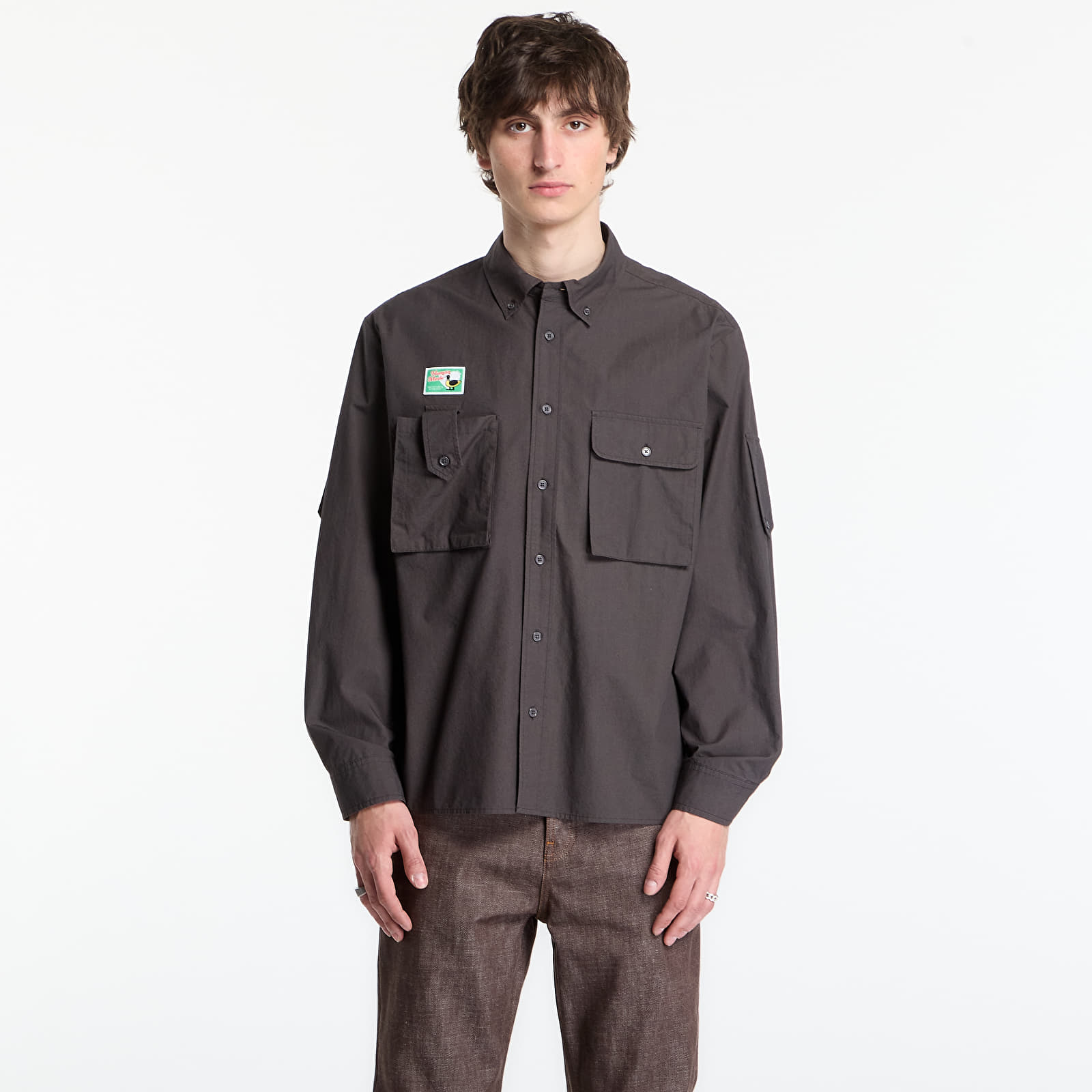 Pánské košile HUMAN MADE Hunting Shirt UNISEX Charcoal