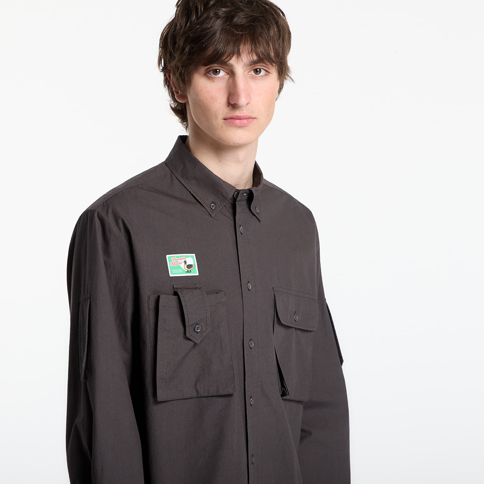 Pánské košile HUMAN MADE Hunting Shirt UNISEX Charcoal