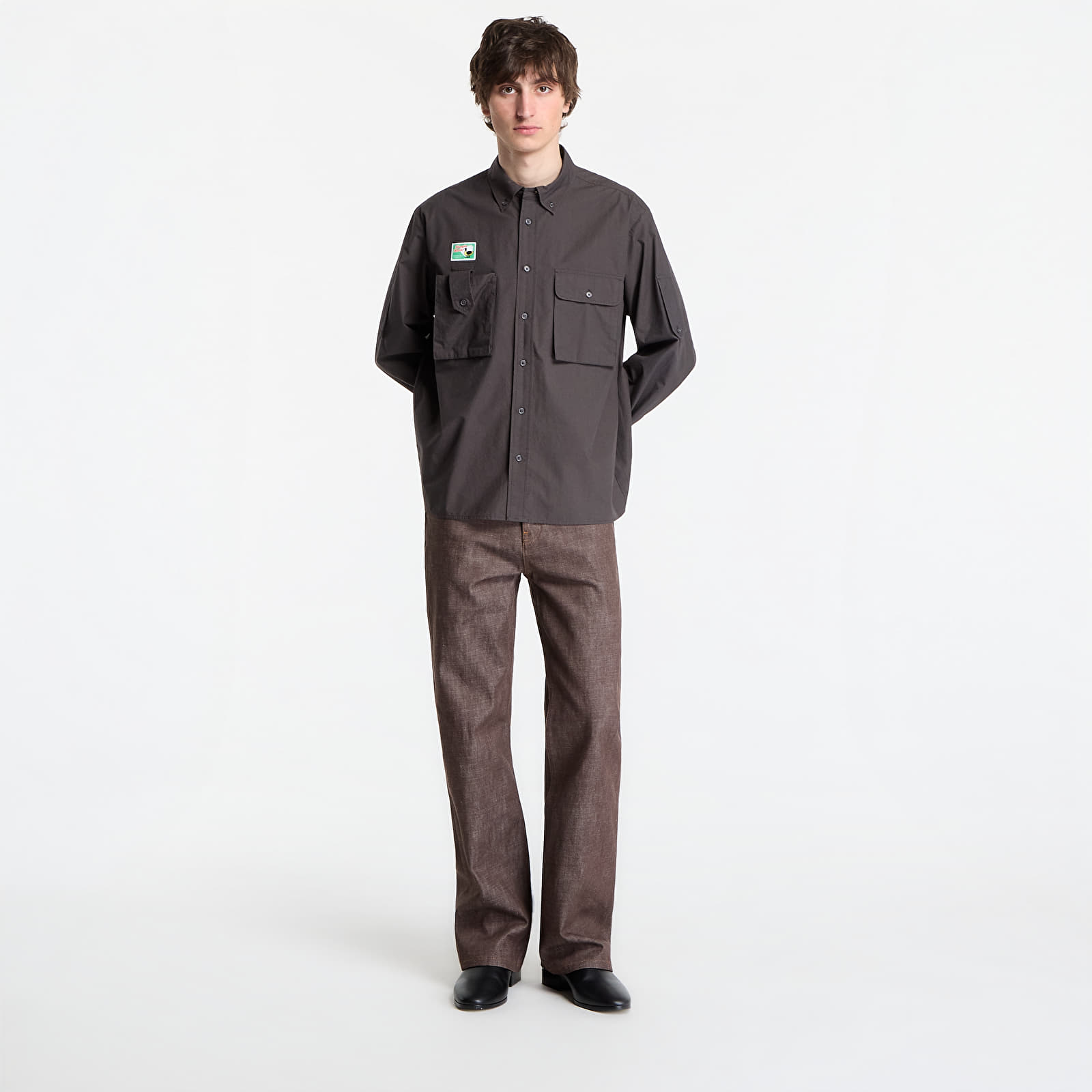 Pánské košile HUMAN MADE Hunting Shirt UNISEX Charcoal
