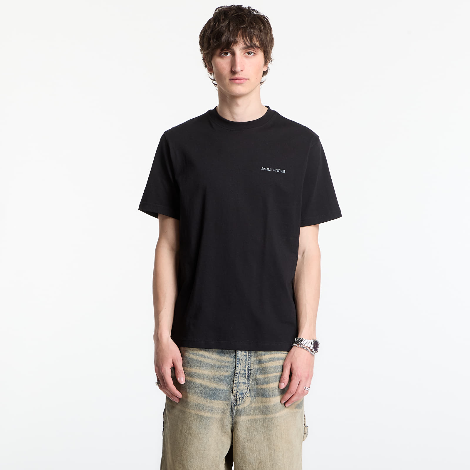 T-shirts Daily Paper Metal Shield Ss T-Shirt Black