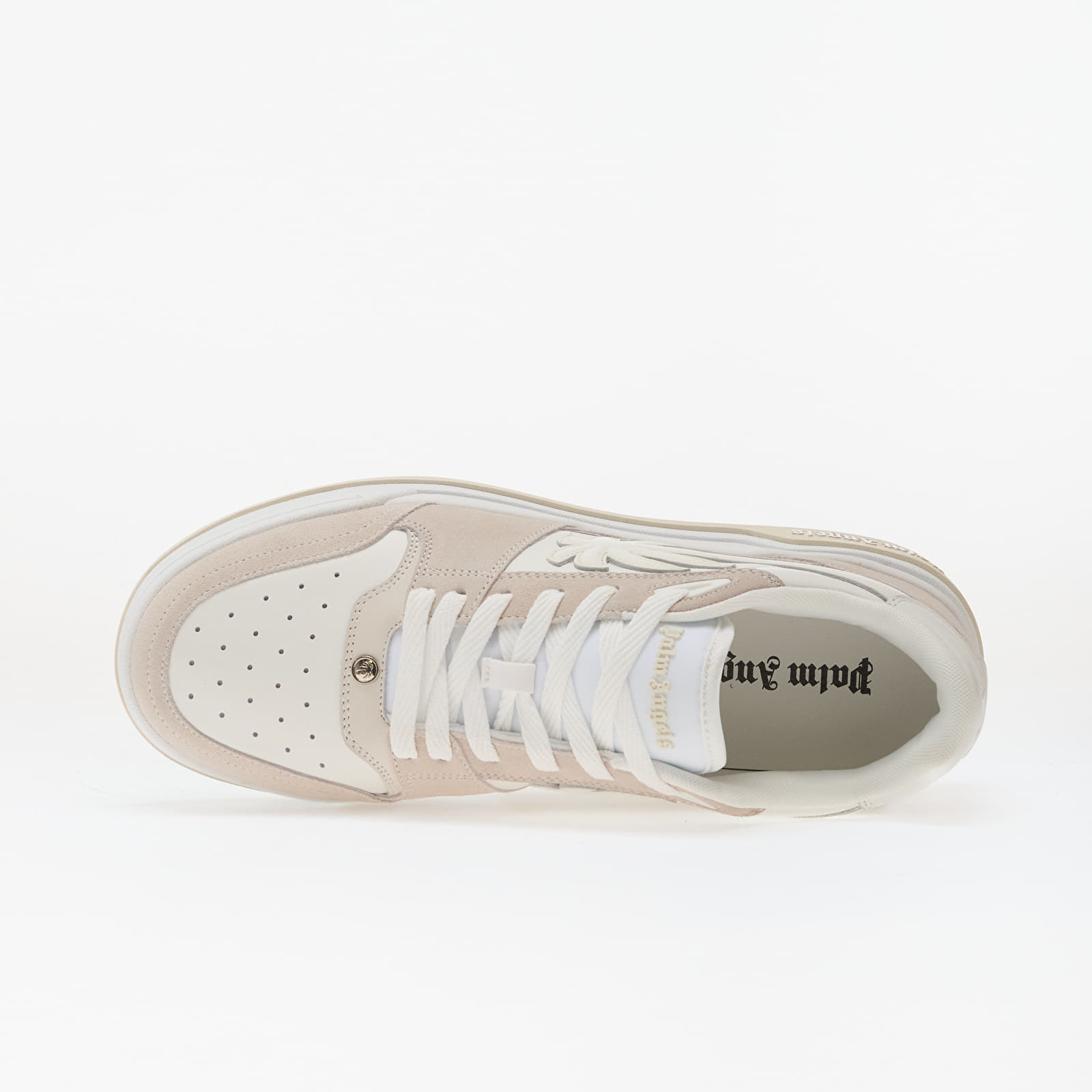 Herren Sneaker und Schuhe Palm Angels Palm Basketball Lea Sneakers White Off White