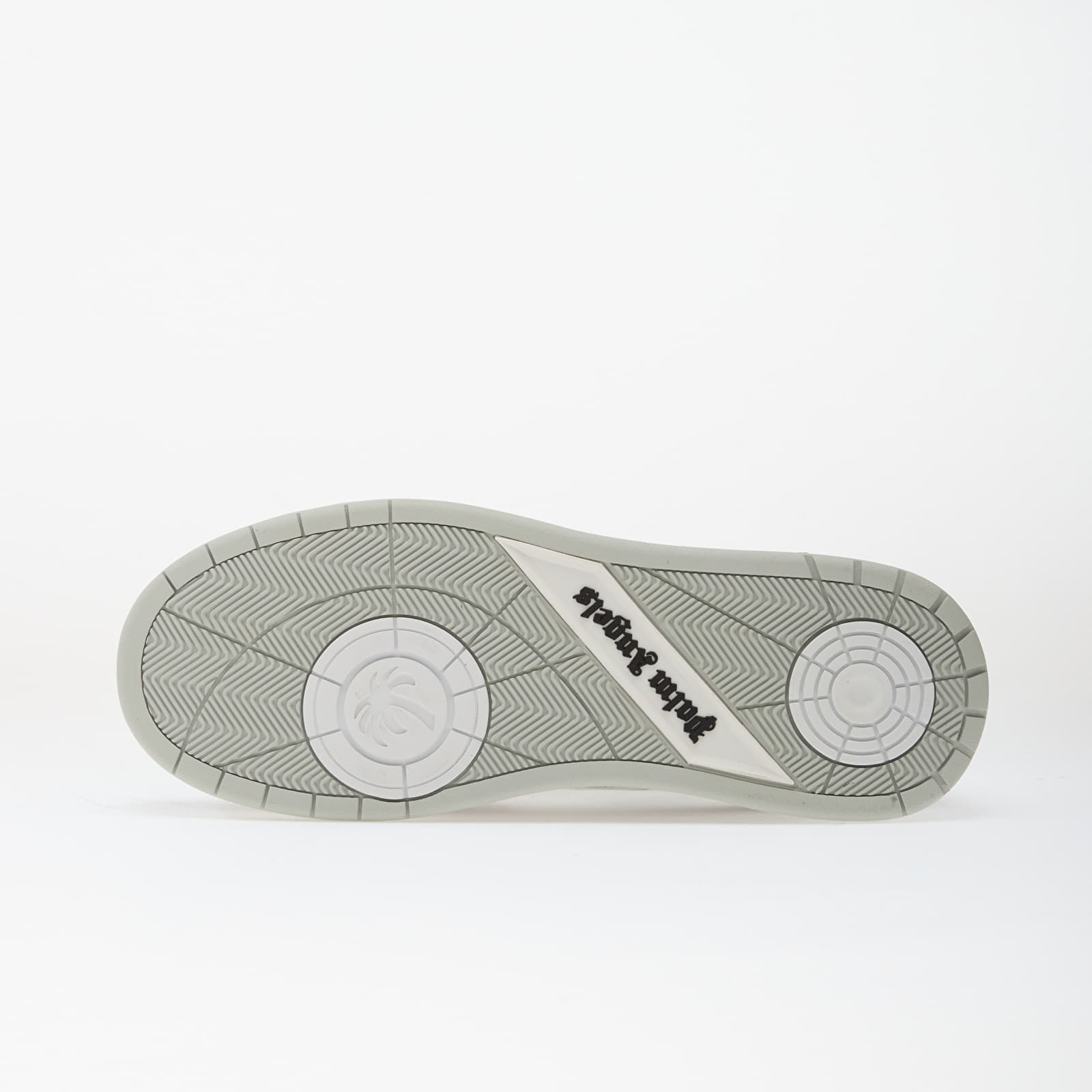 Vīriešu apavi Palm Angels Palm Basketball Lea Sneakers Black Light Grey