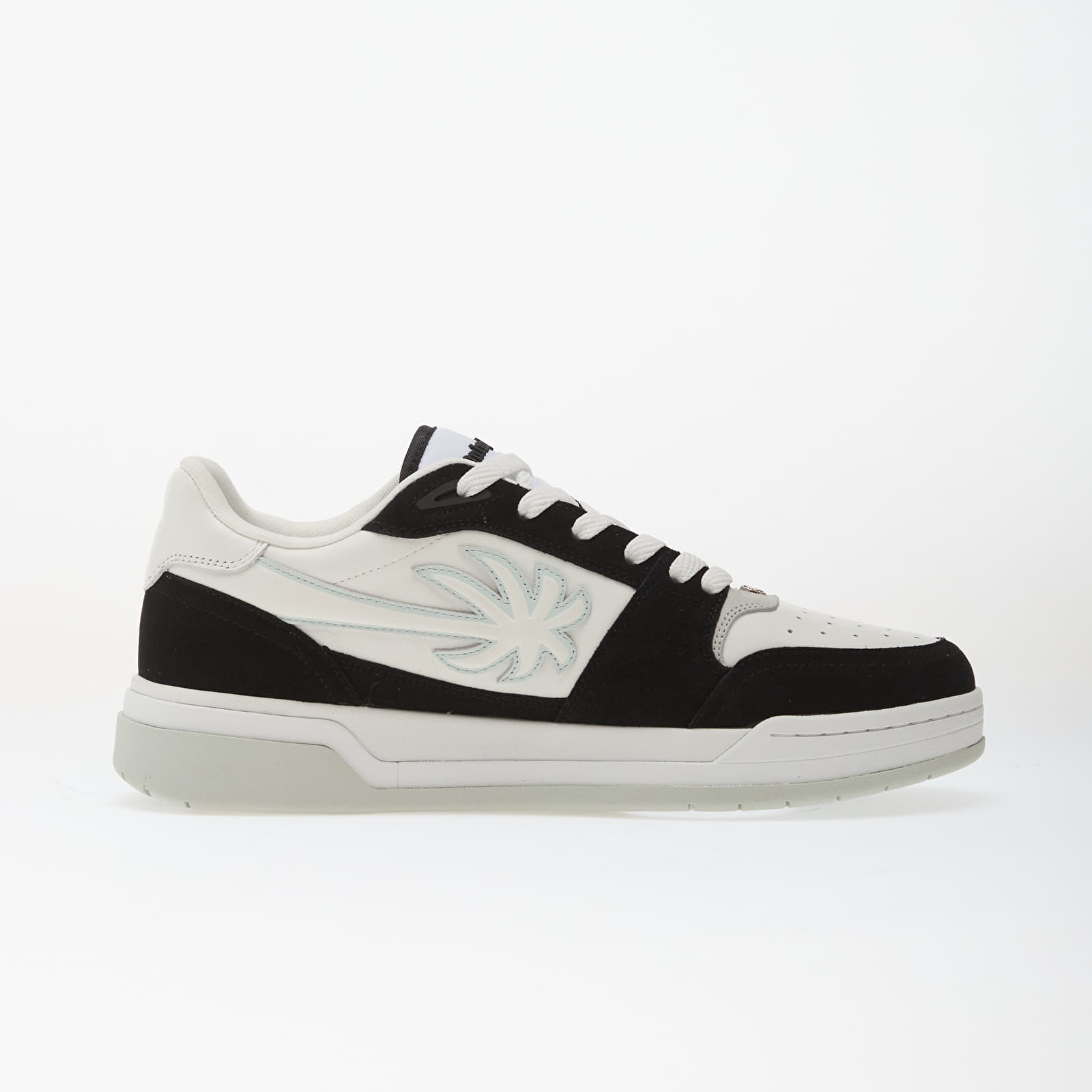Vīriešu apavi Palm Angels Palm Basketball Lea Sneakers Black Light Grey