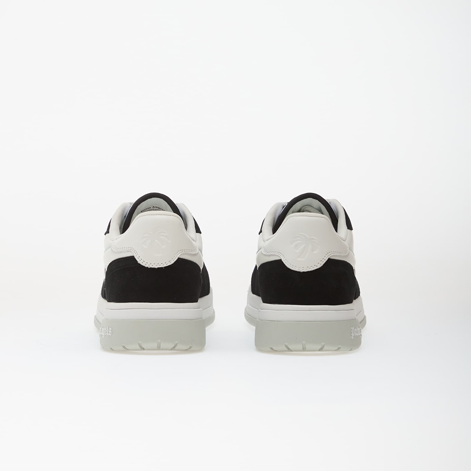 Vīriešu apavi Palm Angels Palm Basketball Lea Sneakers Black Light Grey