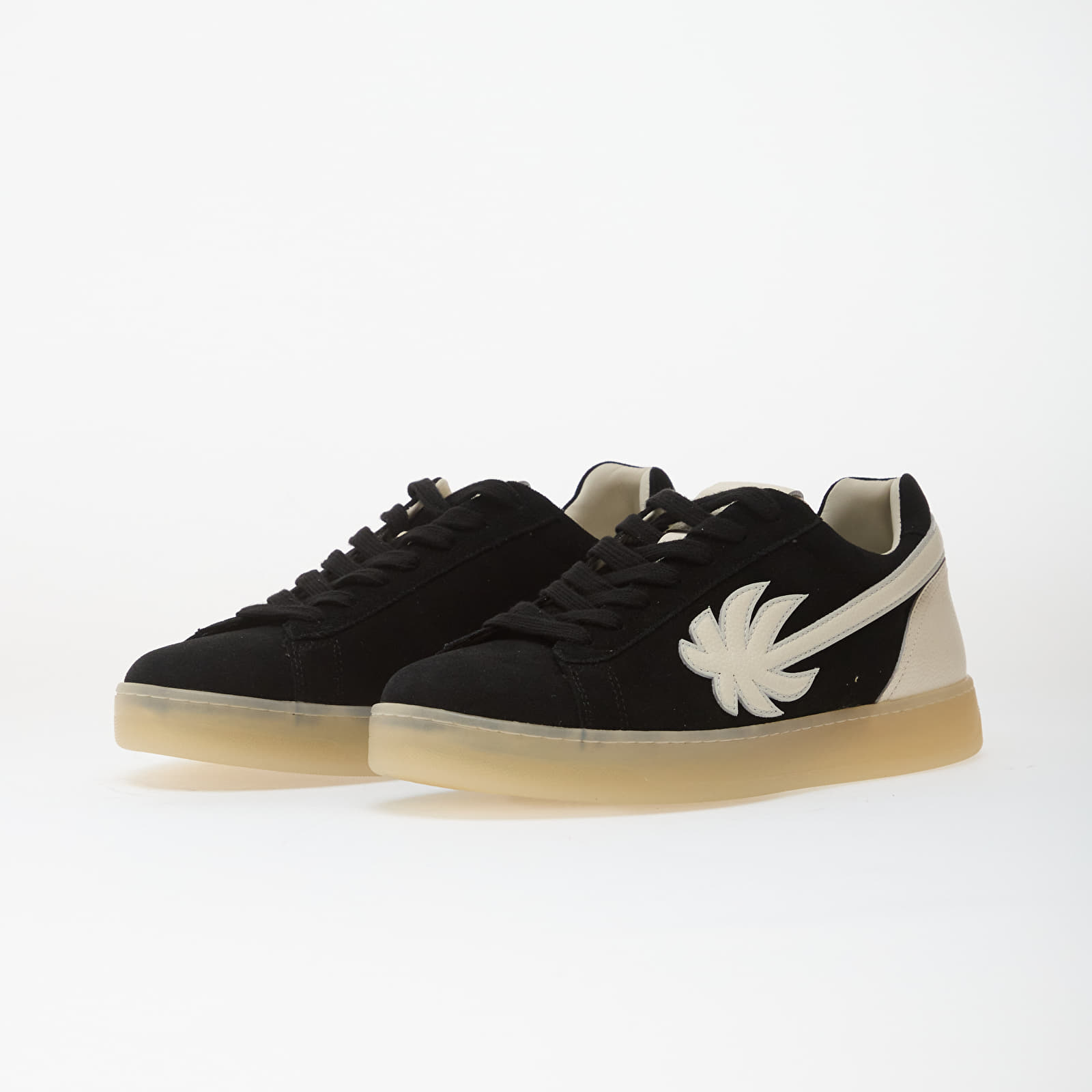 Men's shoes Palm Angels Palm Tennis Suede Sneakers Black Ivory