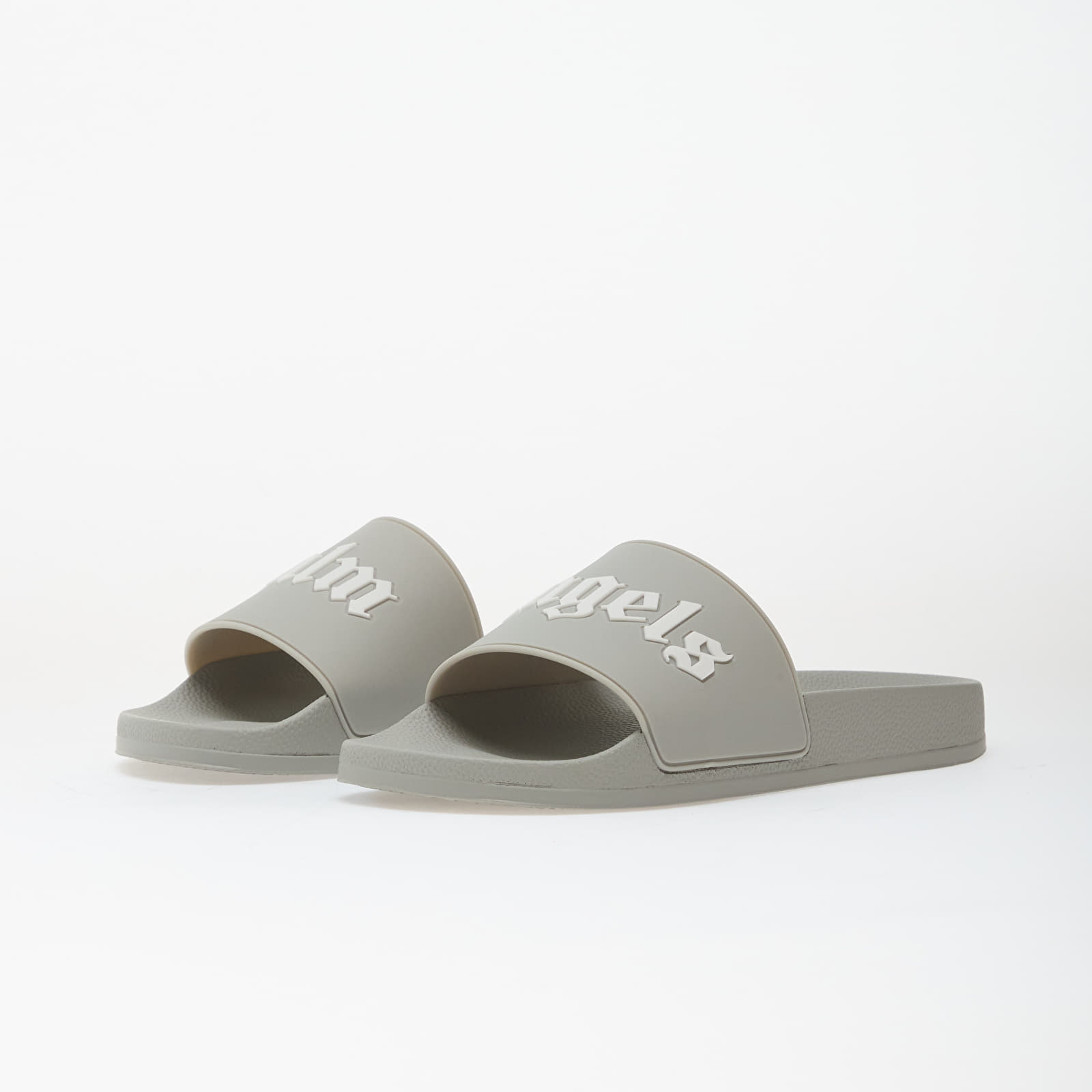 Sko til mænd Palm Angels Big Logo Sliders Grey White