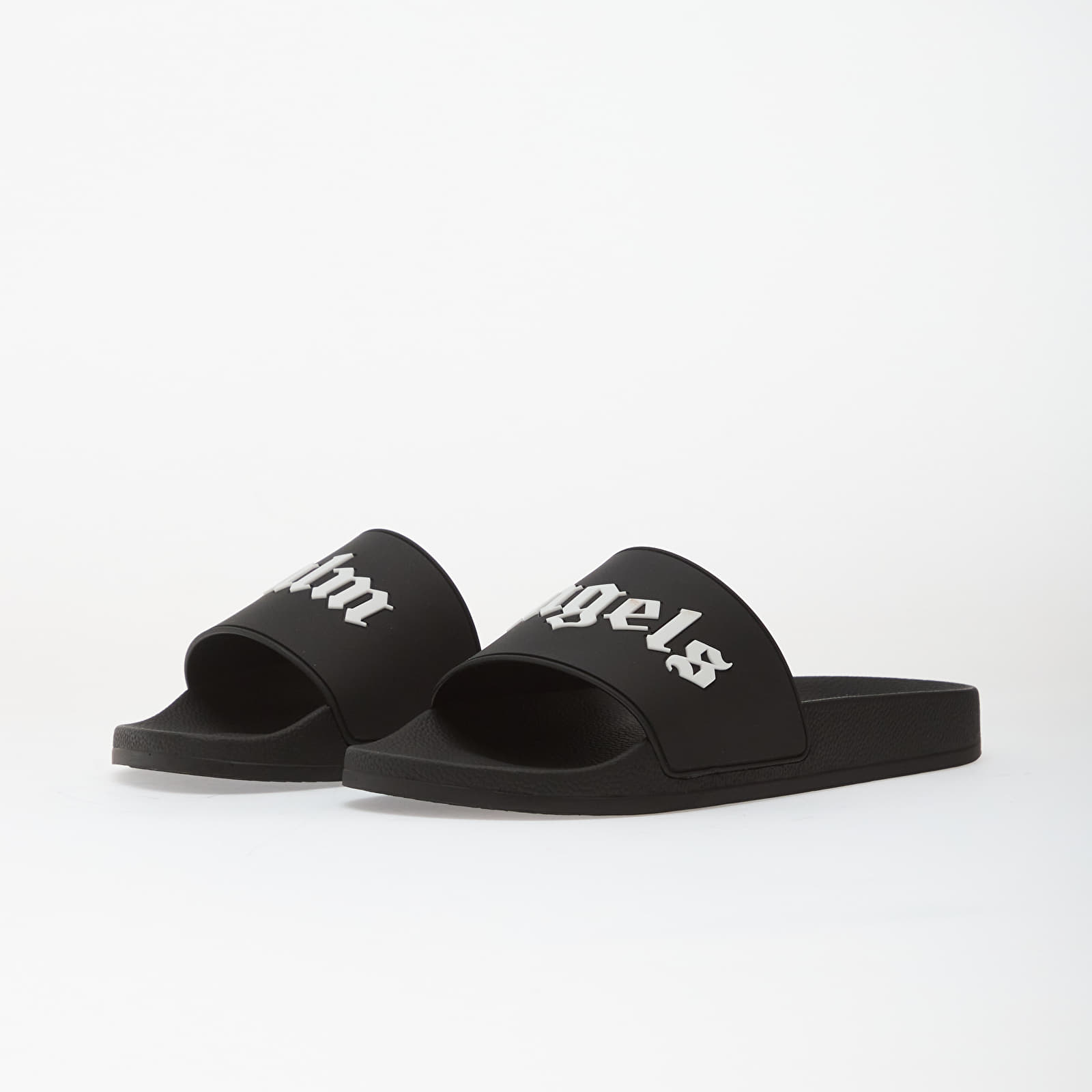 Sko til mænd Palm Angels Big Logo Sliders Black White