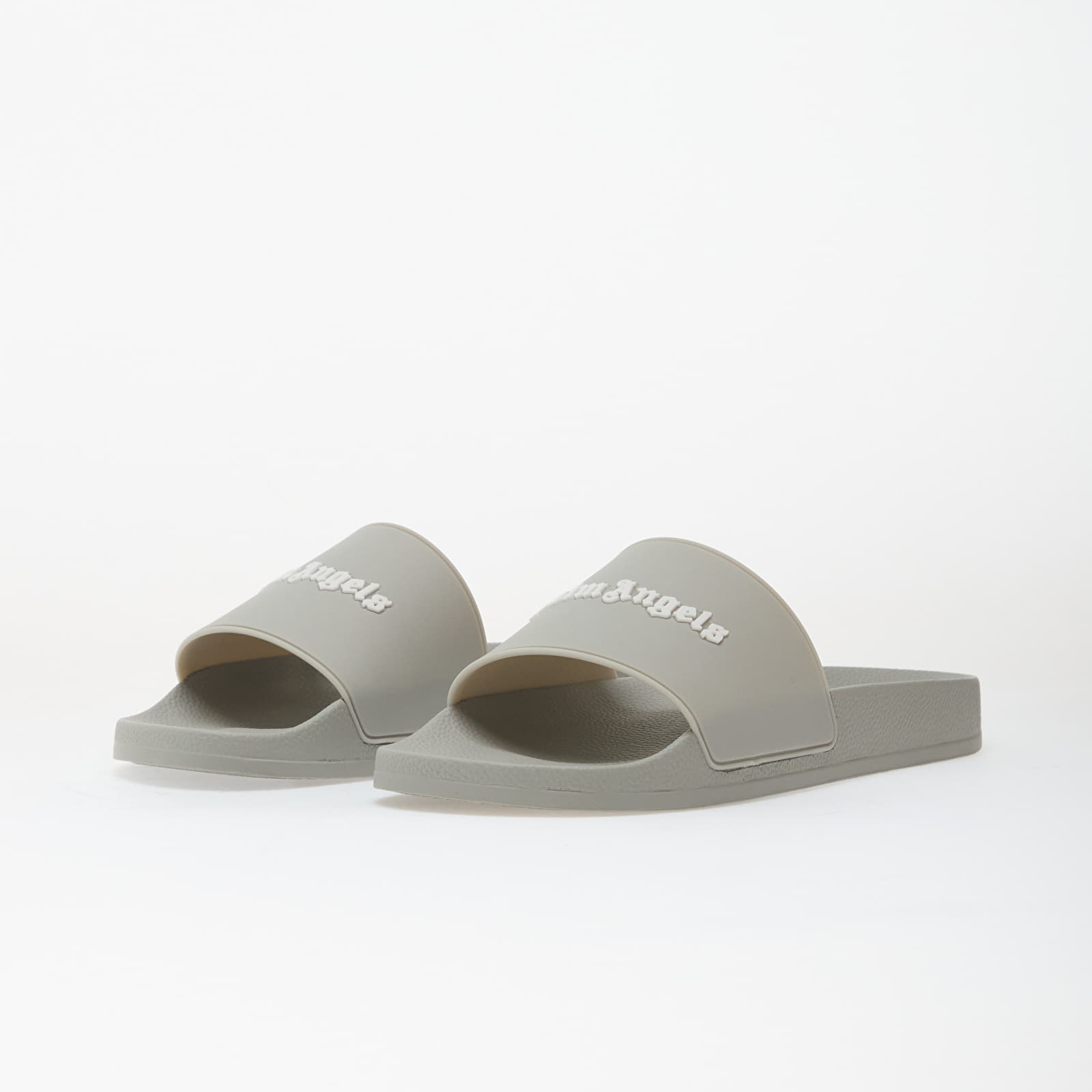 Sko til mænd Palm Angels Classic Logo Sliders Grey White