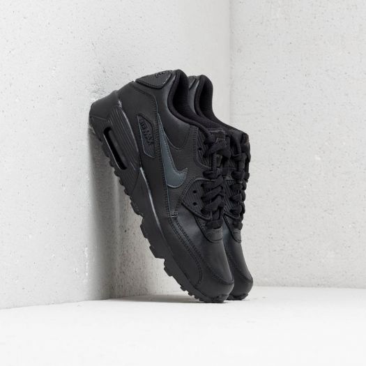 Women s shoes Nike Air MAx 90 Leather GS Black Anthracite Black Footshop