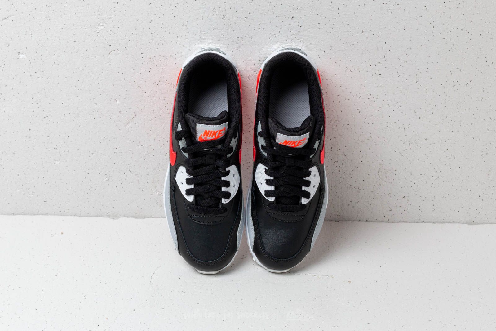 Zapatillas mujer Nike Air Max 90 Leather (GS) Wolf Grey/ Bright Crimson-Black