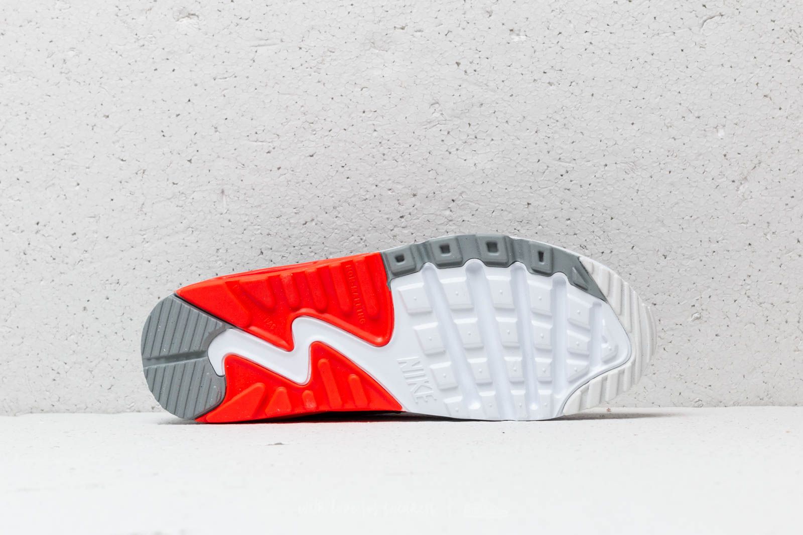 Zapatillas mujer Nike Air Max 90 Leather (GS) Wolf Grey/ Bright Crimson-Black