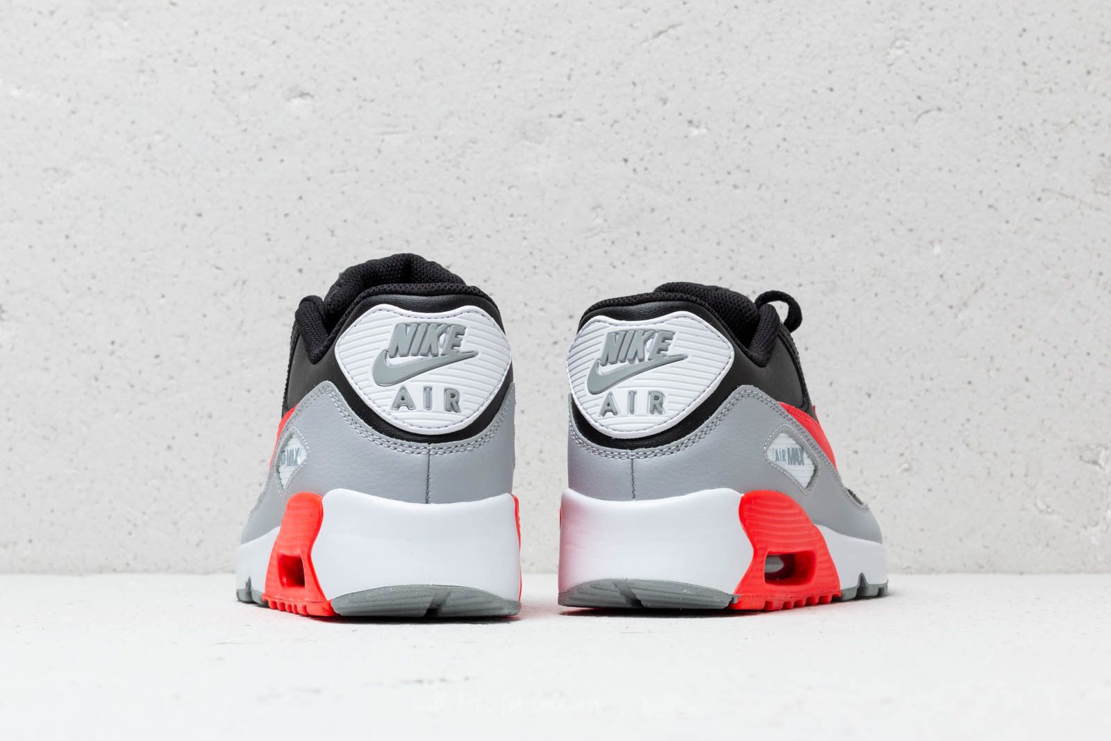 Zapatillas mujer Nike Air Max 90 Leather (GS) Wolf Grey/ Bright Crimson-Black
