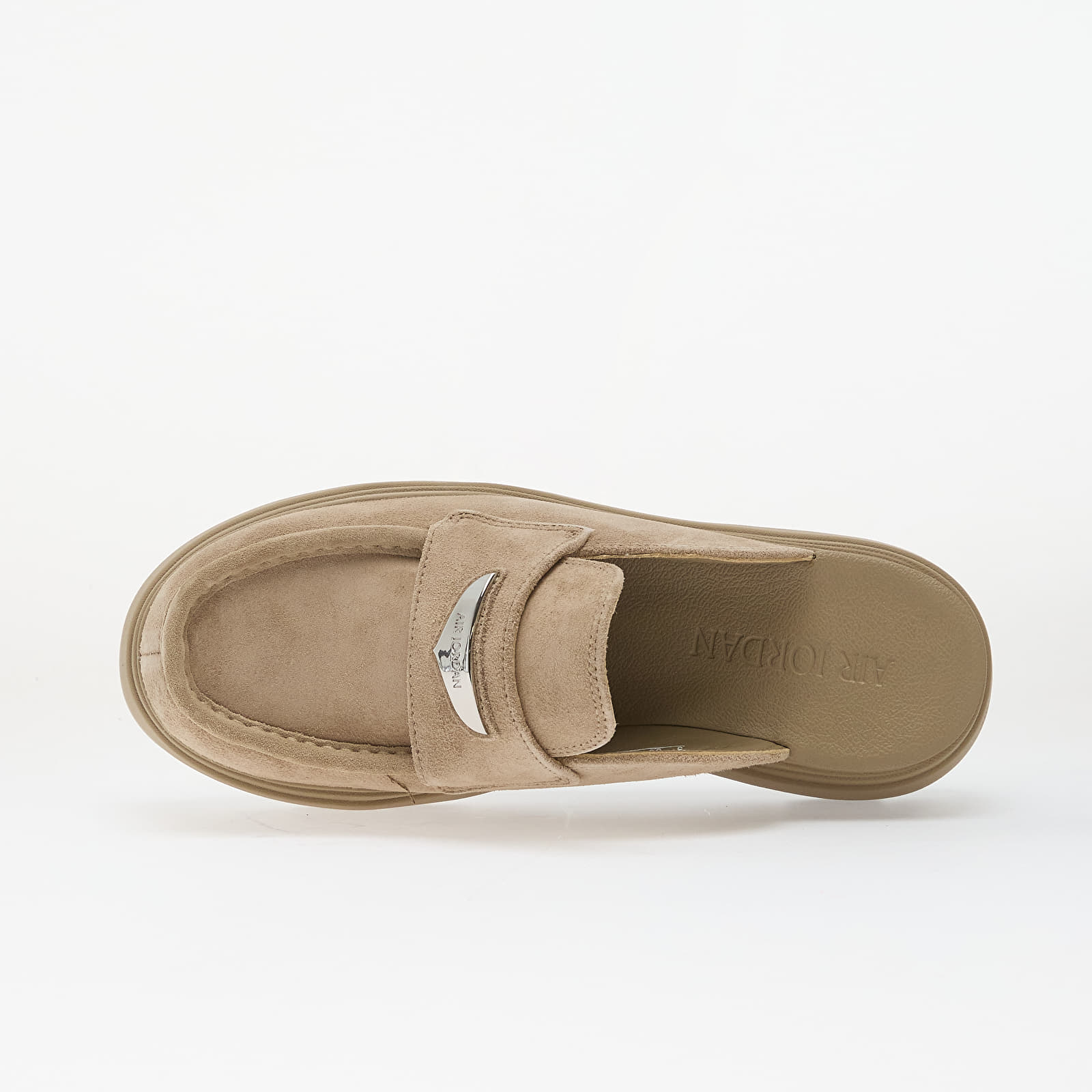 Skor för kvinnor Air Jordan Mule Khaki/ Metallic Silver