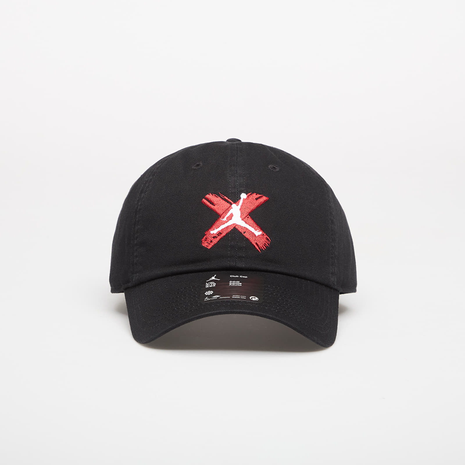 Vīriešu cepures Jordan Club Unstructured Curved-Bill Hat Black/ White