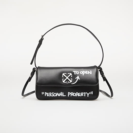 Bolsa de mão Off-White Jitney Shoulder 0.7 Quote Black