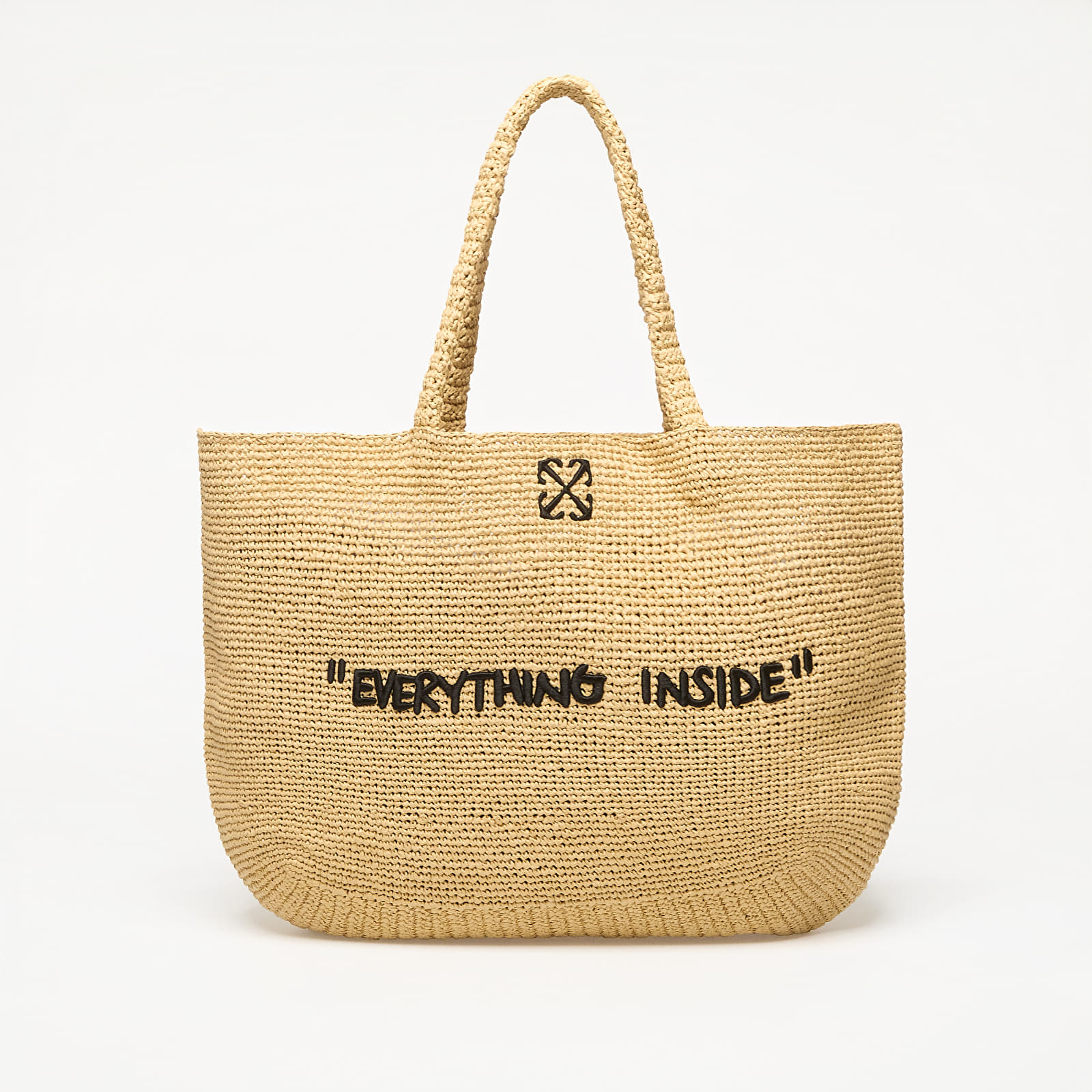 Crossbody-tasker Off-White Jitney Tote Quote Sand