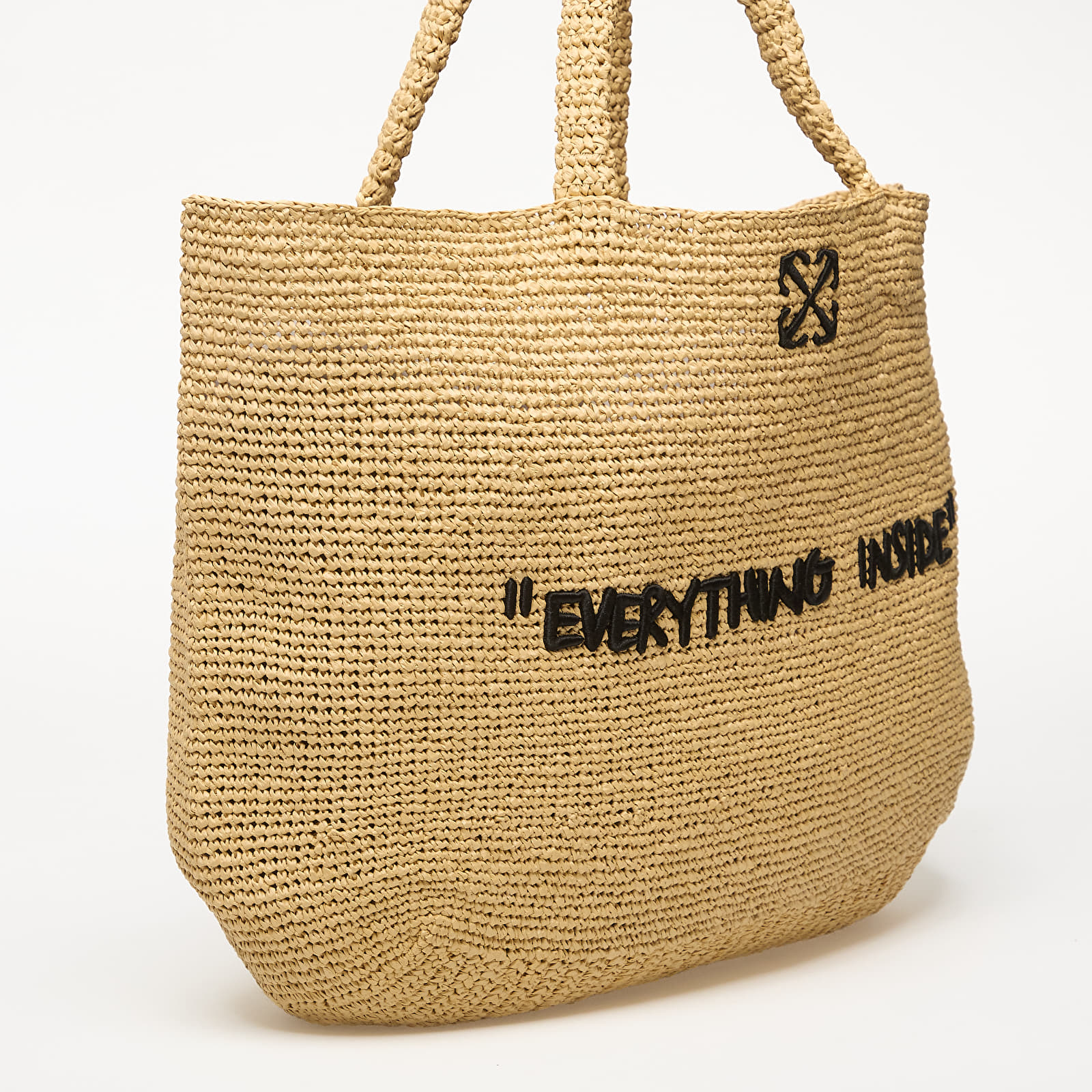 Crossbody-tasker Off-White Jitney Tote Quote Sand
