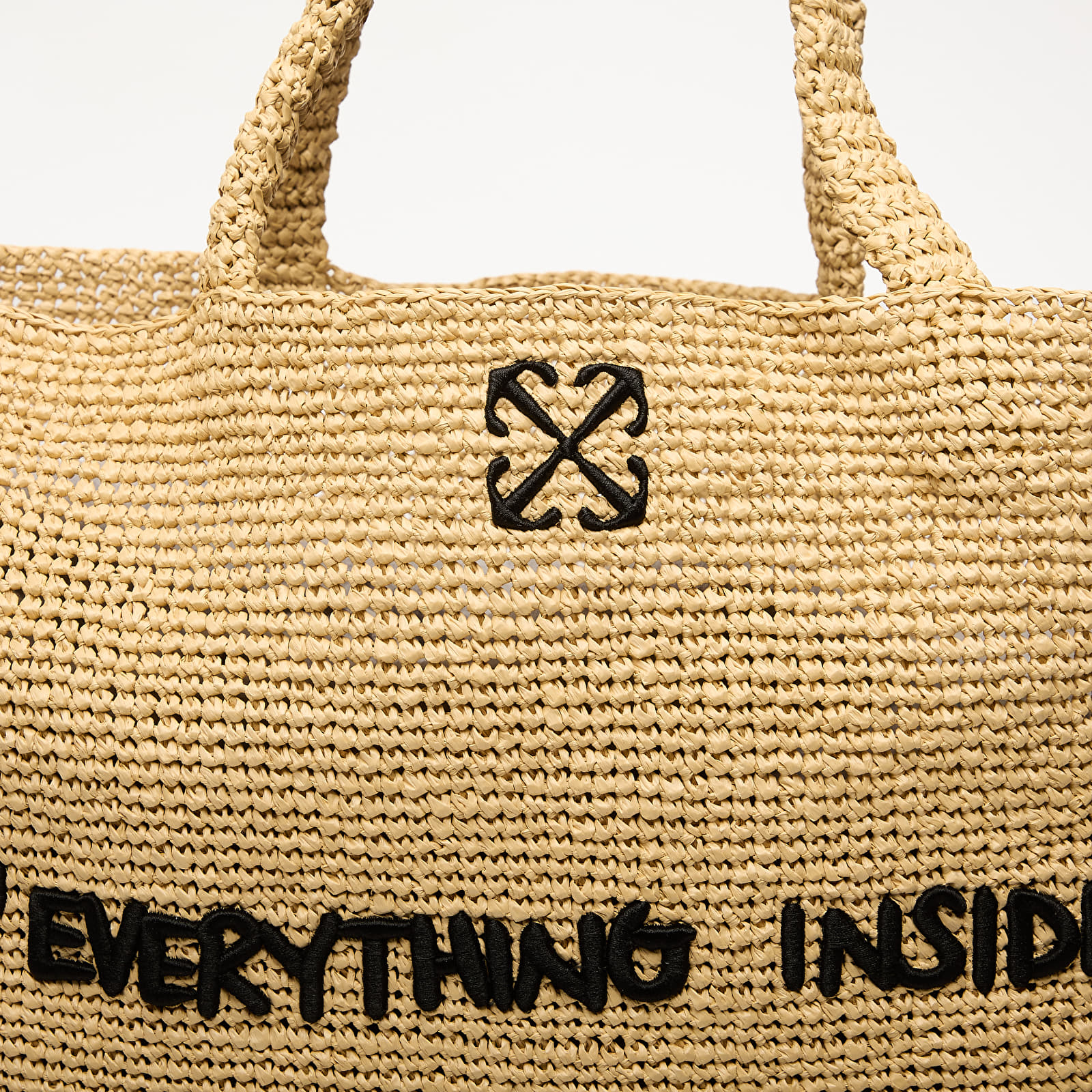 Crossbody-tasker Off-White Jitney Tote Quote Sand