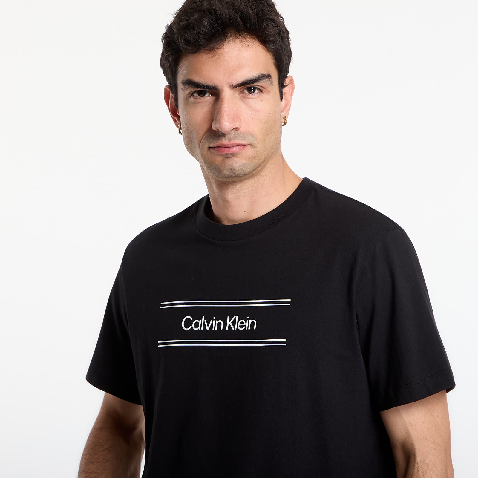 Miesten T-paidat Calvin Klein Ss 20S Eu Spw Standard Graphic Tee Black