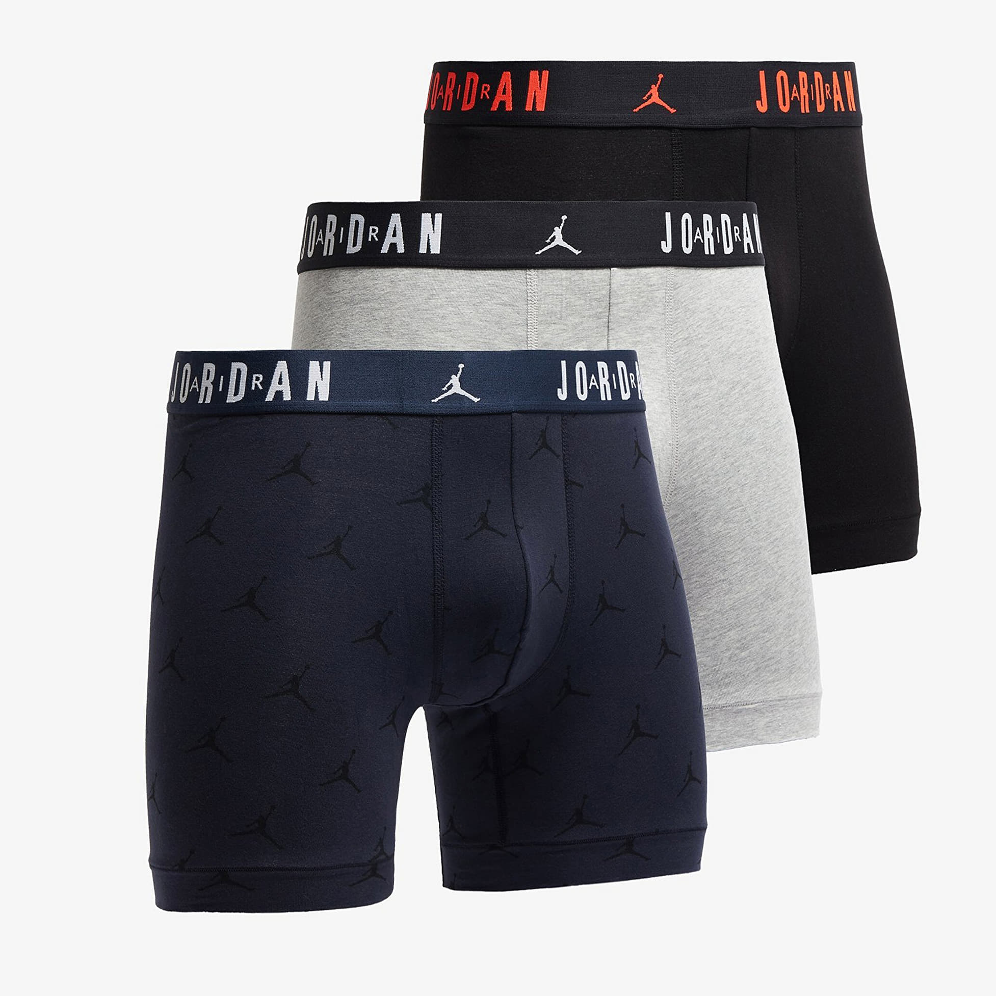 Boxer Jordan Jhm Mens Flight Cotton Esst 3-Pack Obsidian