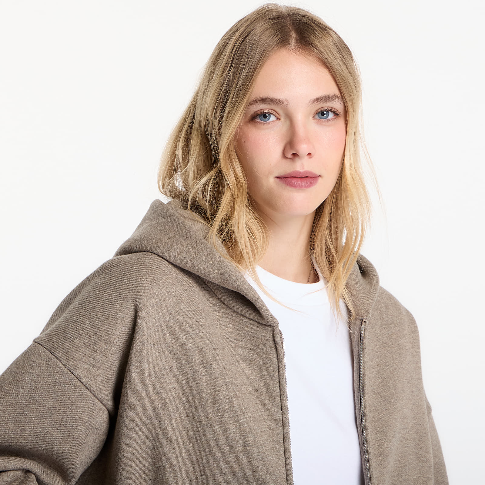 Mikiny Fear of God Essentials Classic Full Zip Hoodie Homestead Heather