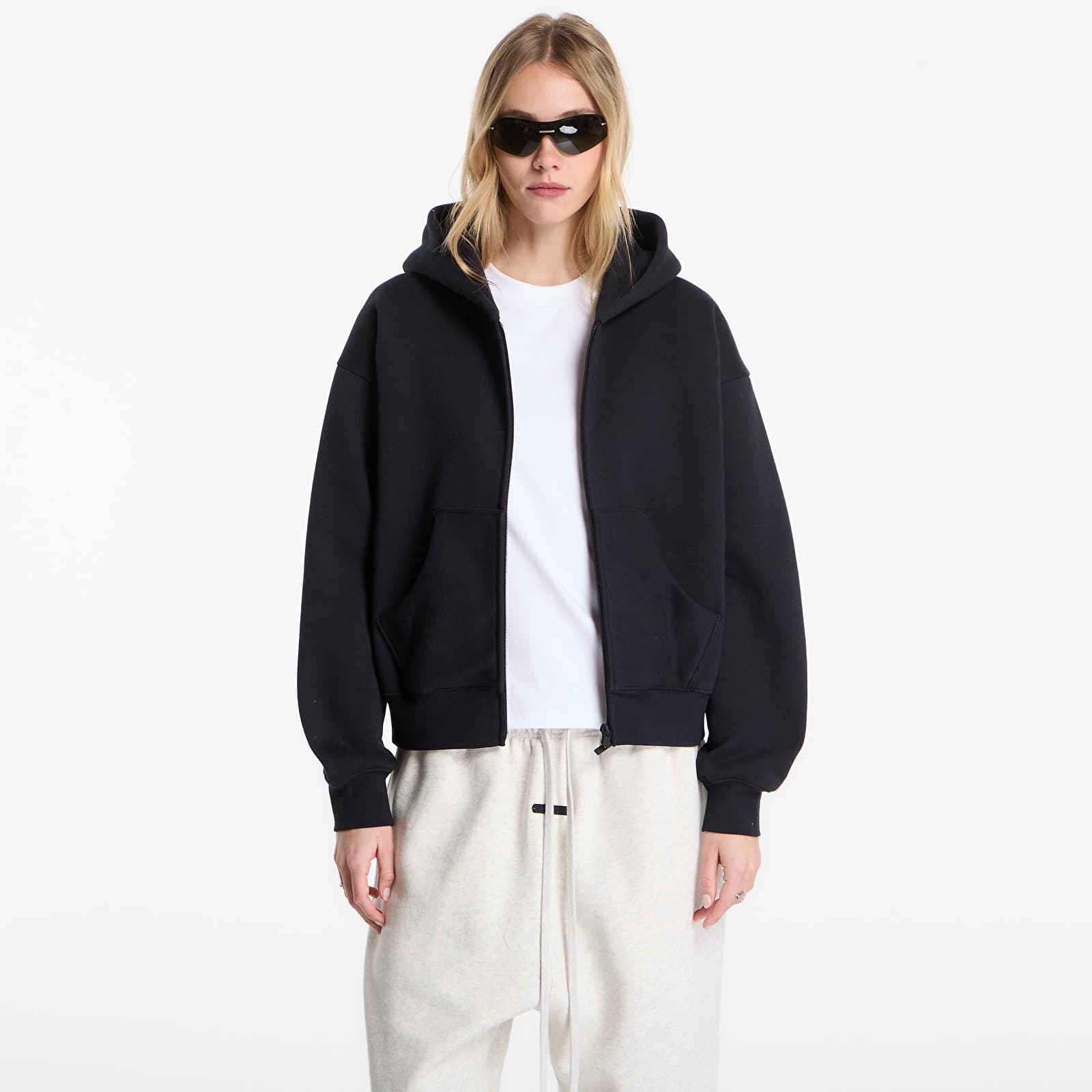 Mikiny Fear of God Essentials Classic Full Zip Hoodie Vintage Black