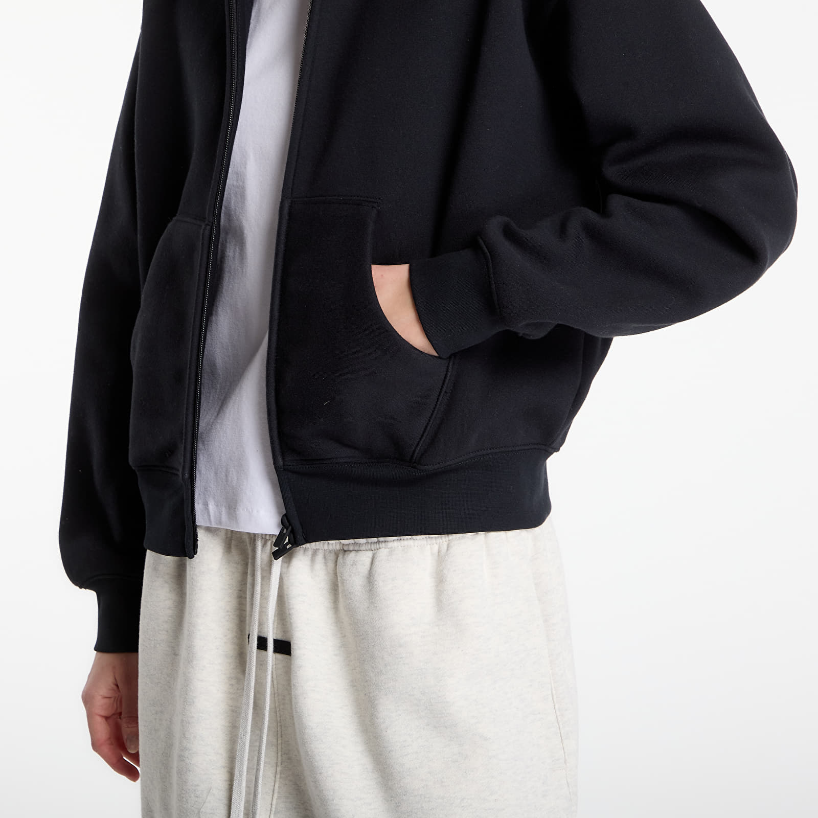 Mikiny Fear of God Essentials Classic Full Zip Hoodie Vintage Black