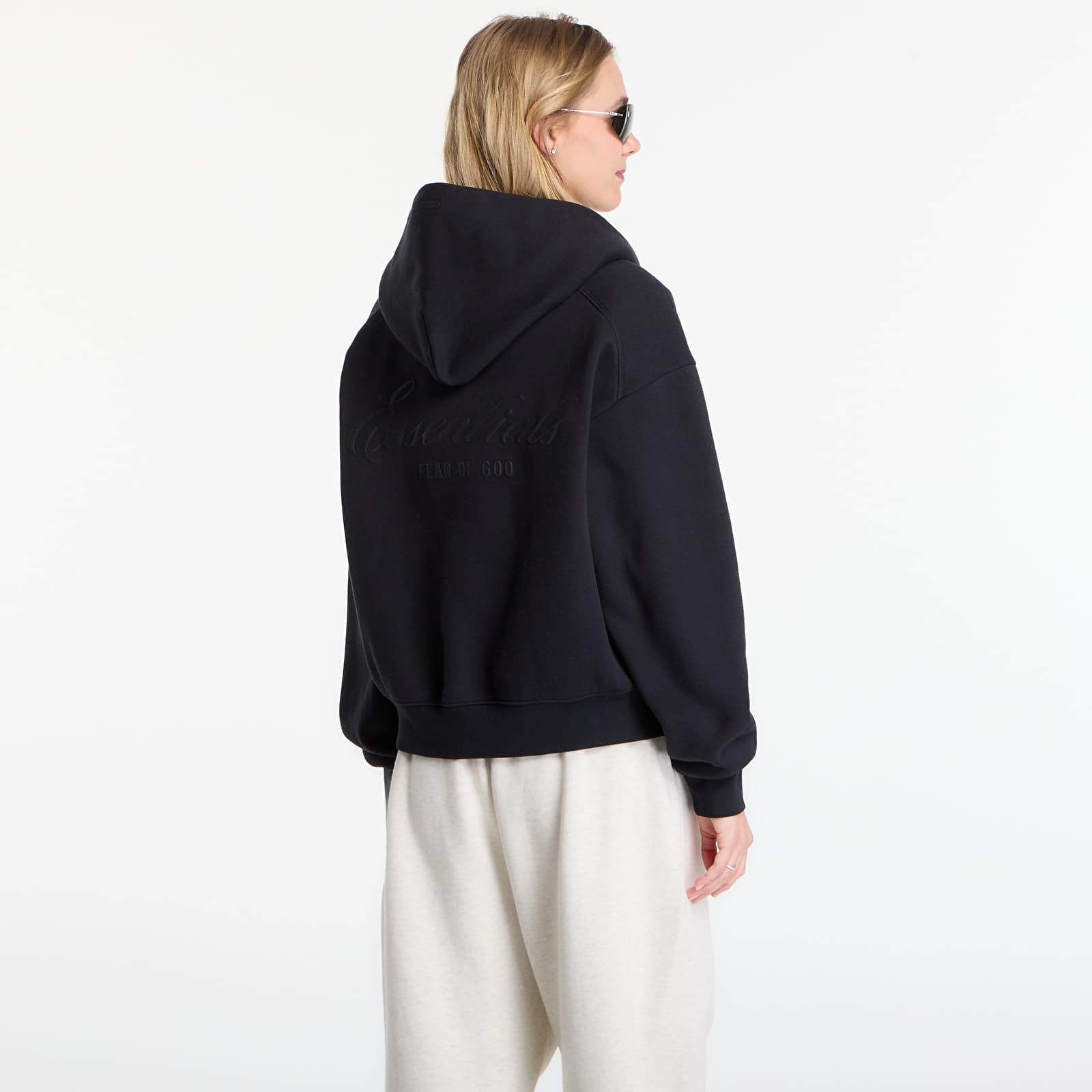 Mikiny Fear of God Essentials Classic Full Zip Hoodie Vintage Black