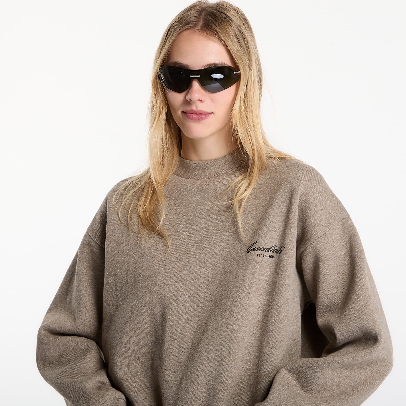 Mikiny Fear of God Essentials Classic Crewneck Sweatshirt Homestead Heather
