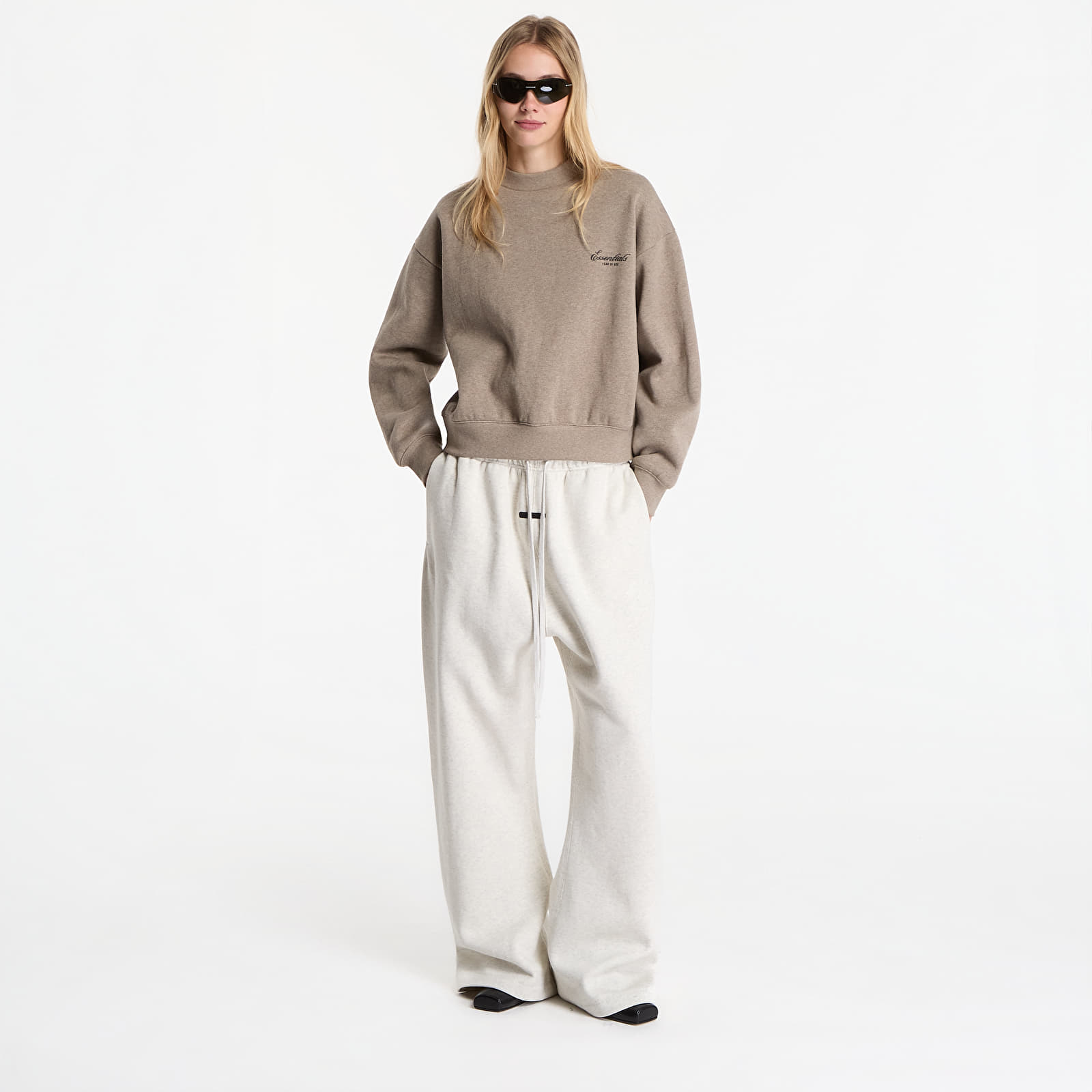 Mikiny Fear of God Essentials Classic Crewneck Sweatshirt Homestead Heather