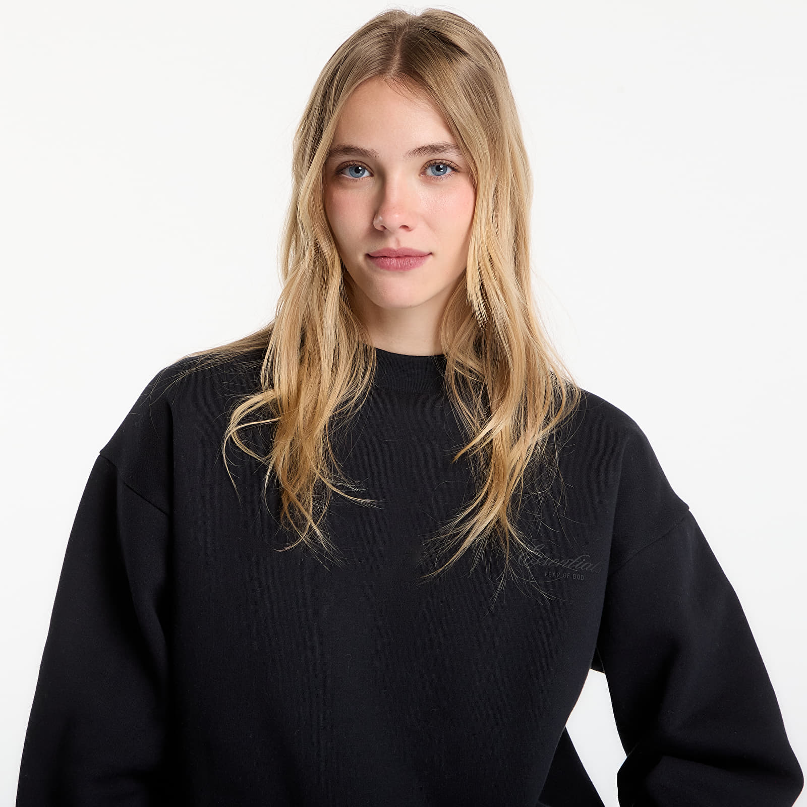 Mikiny Fear of God Essentials Classic Crewneck Sweatshirt Vintage Black