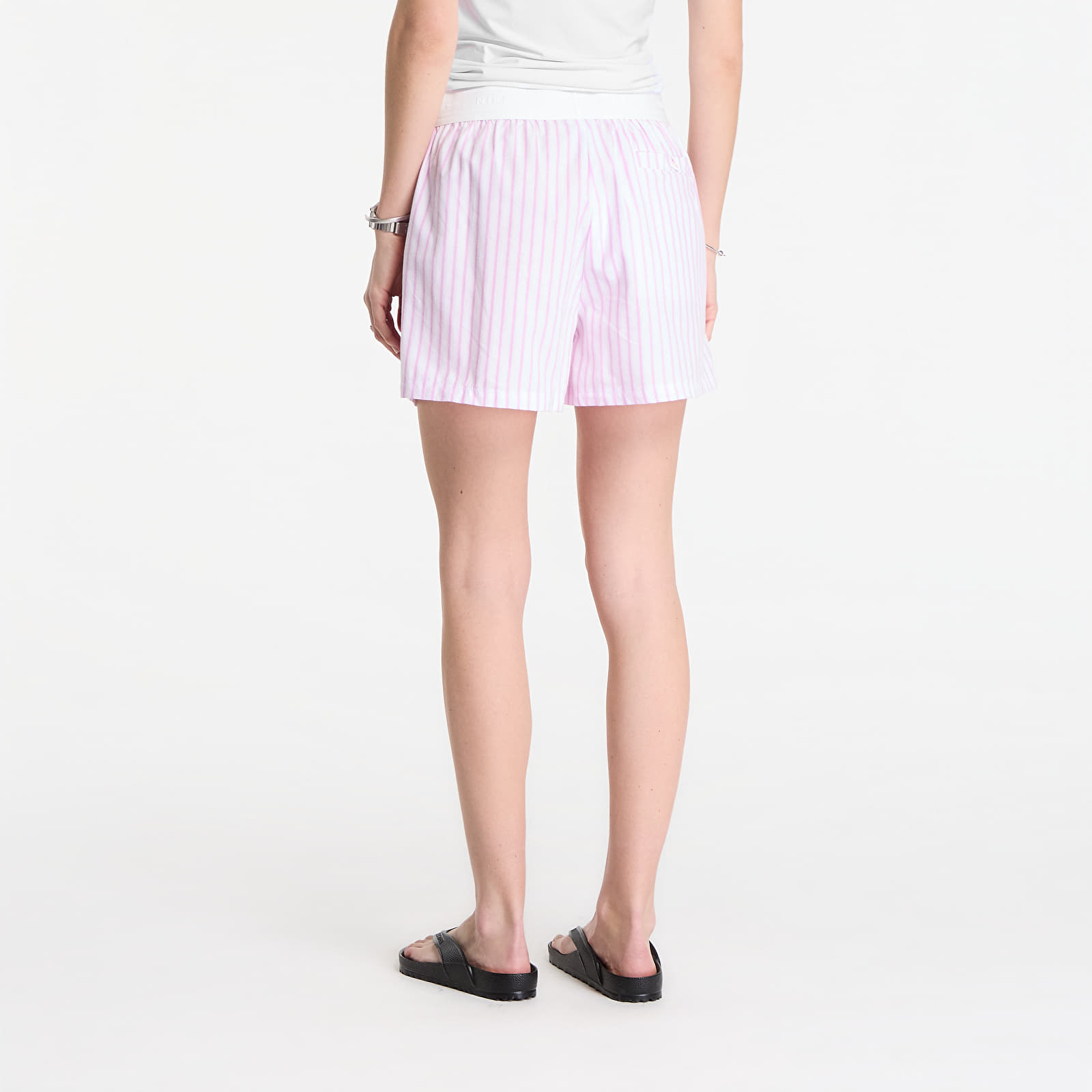 Shorts Nike Sportswear Chill Poplin Women's Loose Stripe Shorts Lt Magenta/ Pink Foam/ Summit White