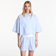 Nike Sportswear Chill Poplin Women's Oversized Short-Sleeve Top Lt Photo Blue/ Hydrogen Blue/ Summit White