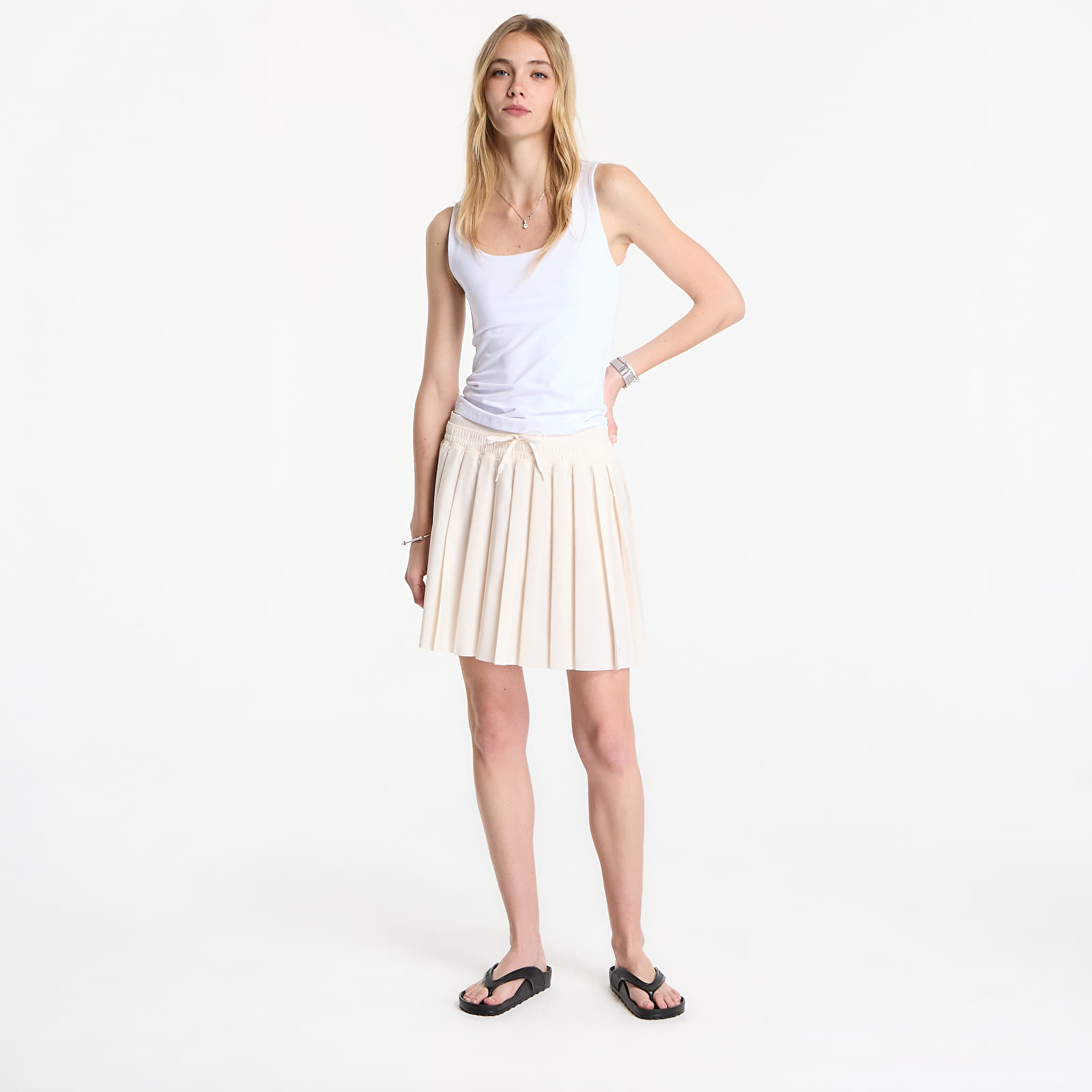 Sukně Nike Sportswear Women's Mid-Rise Pleated Skirt Chalk/ Chalk