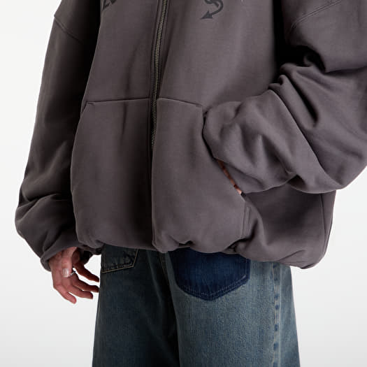 MISBHV Inflated Mbh Devil Zipped Hoodie UNISEX Washed Grey | Footshop