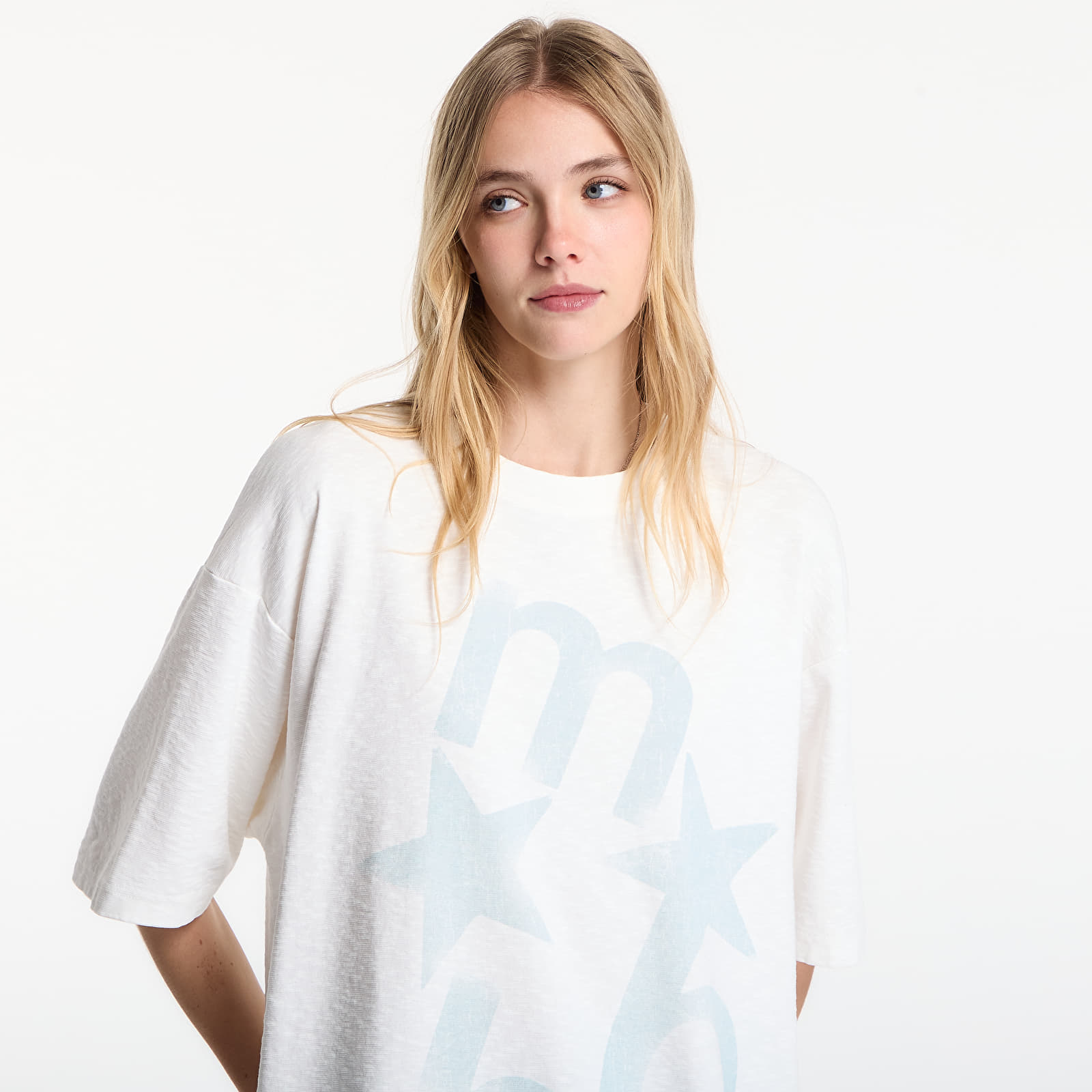 Marškinėliai MISBHV Distressed Mbh Star T-Shirt UNISEX Off White