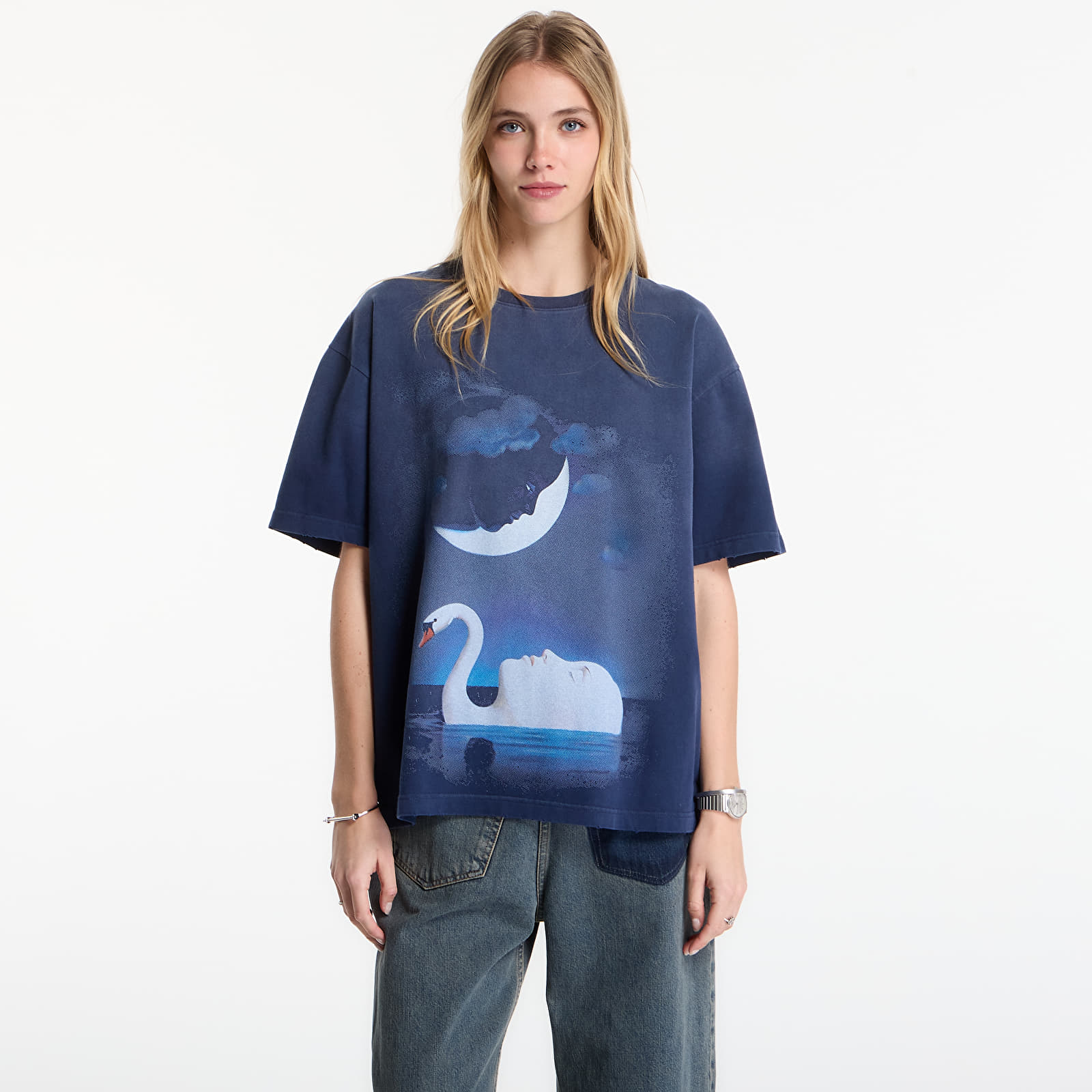 Marškinėliai MISBHV Mind'S Eye T-Shirt UNISEX Washed Navy