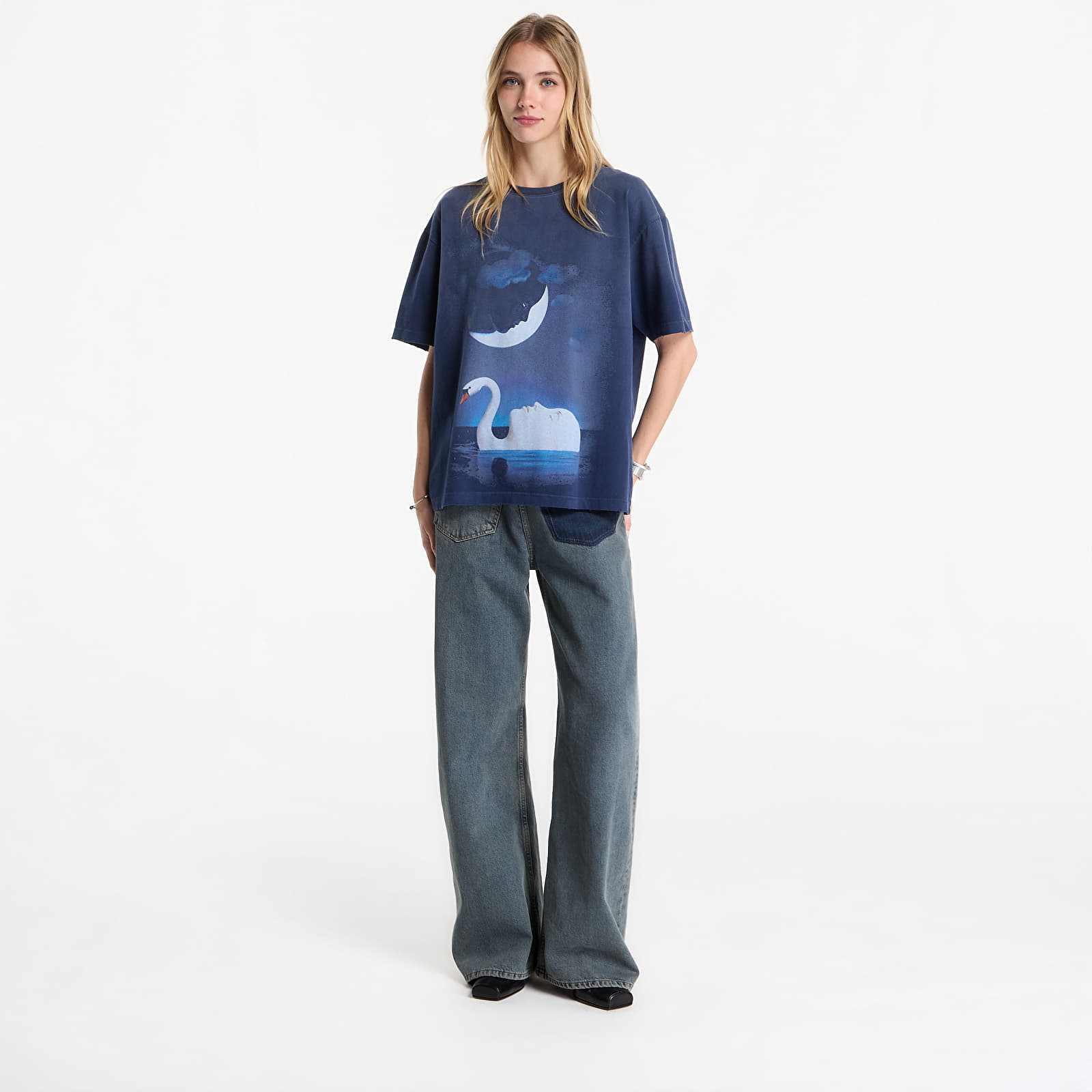 Marškinėliai MISBHV Mind'S Eye T-Shirt UNISEX Washed Navy