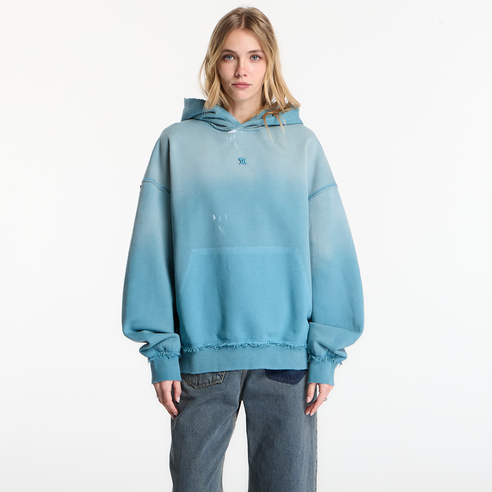 Mikiny MISBHV Shadow Pocket Hoodie UNISEX Teal Blue
