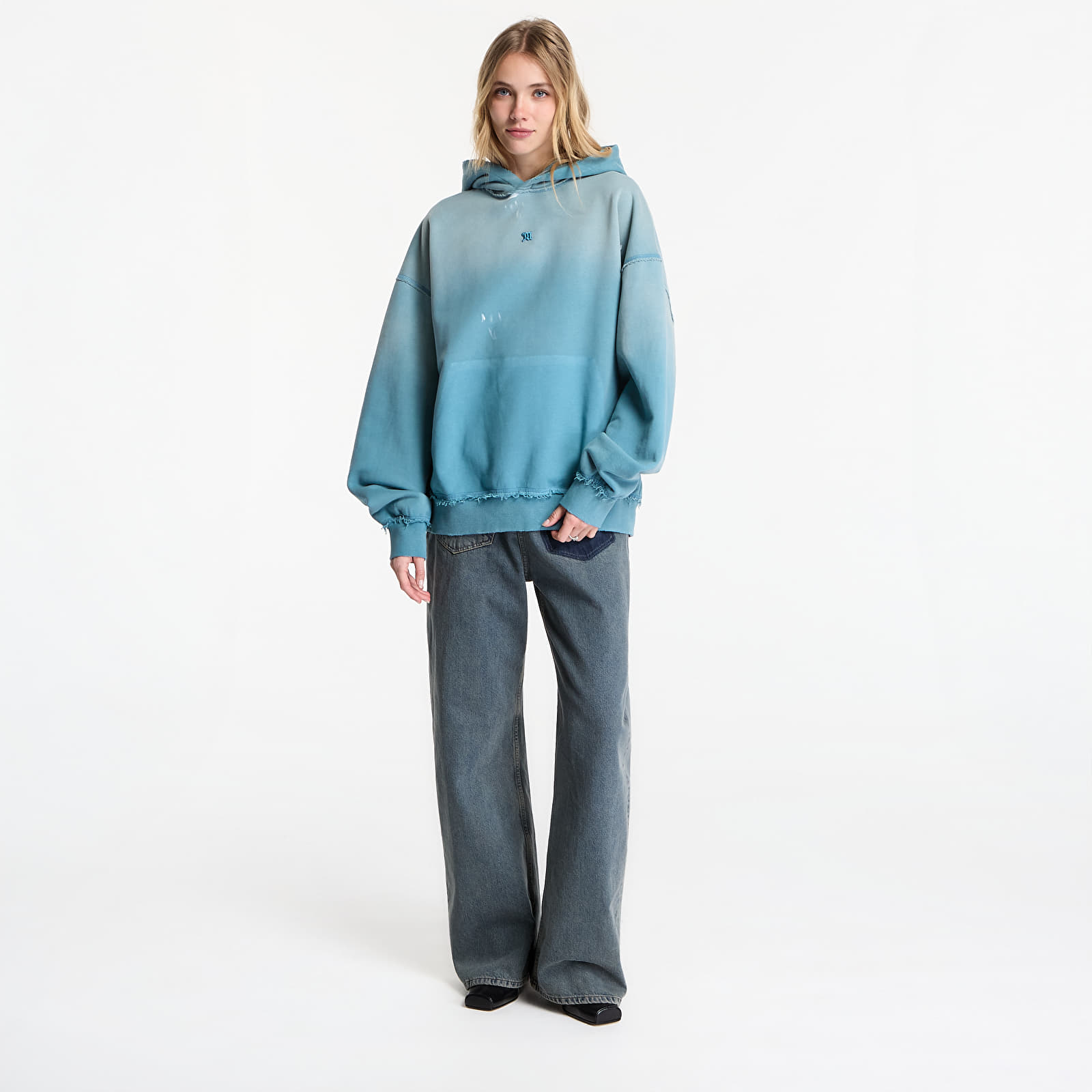 Mikiny MISBHV Shadow Pocket Hoodie UNISEX Teal Blue