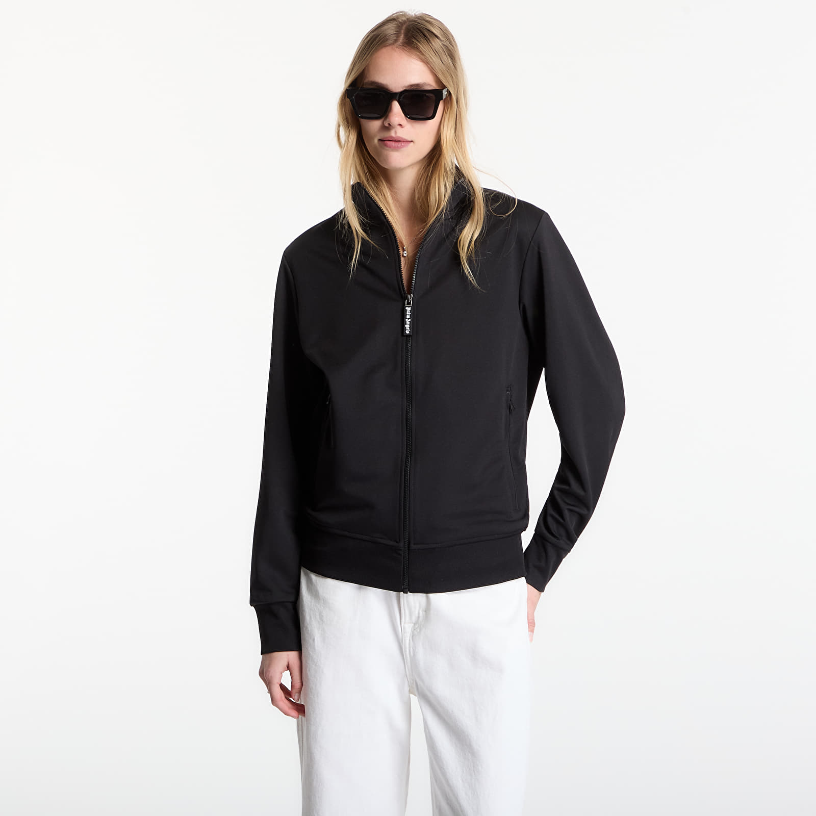 Hettegensere og sweatshirts Palm Angels Back Curved Logo Track Top UNISEX Black/ Off White